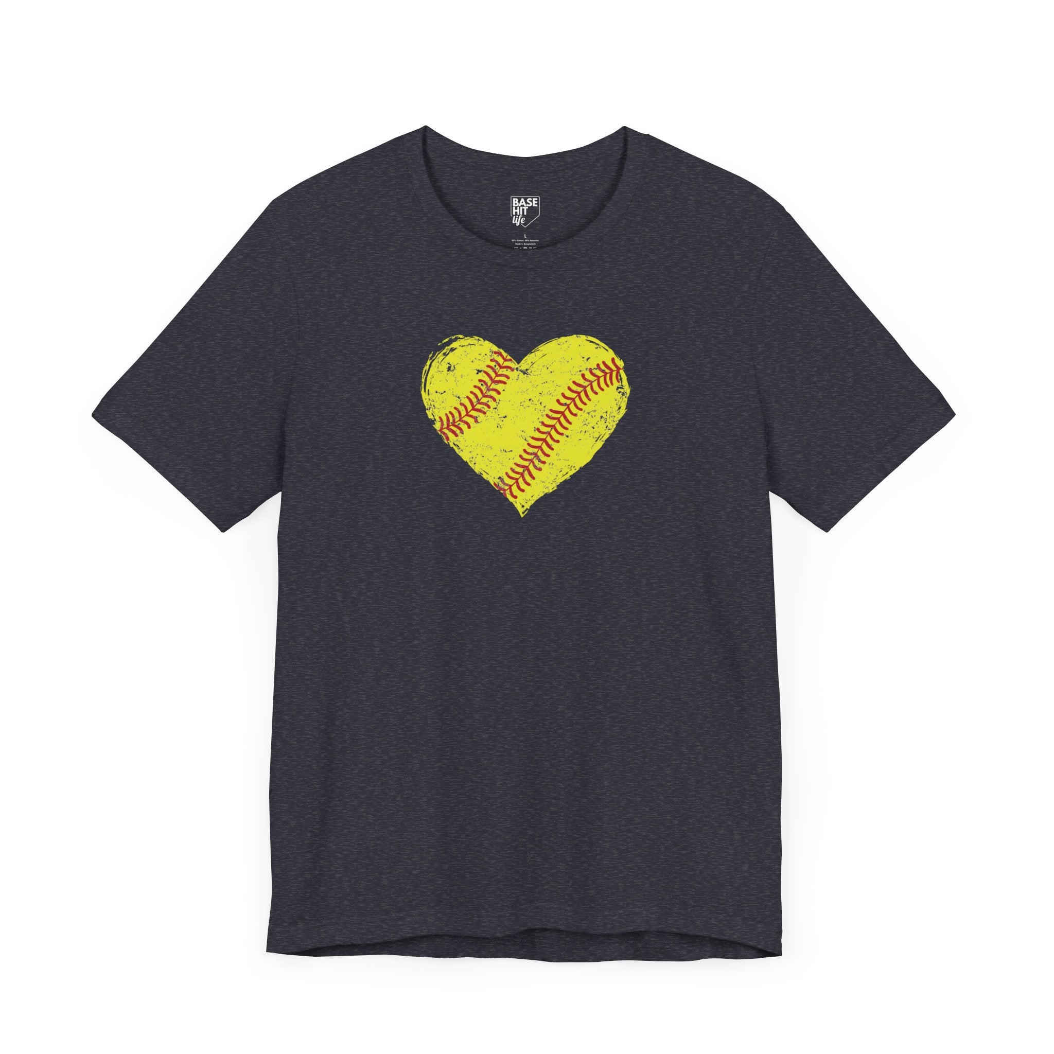 Softball Heart Short Sleeve Tee