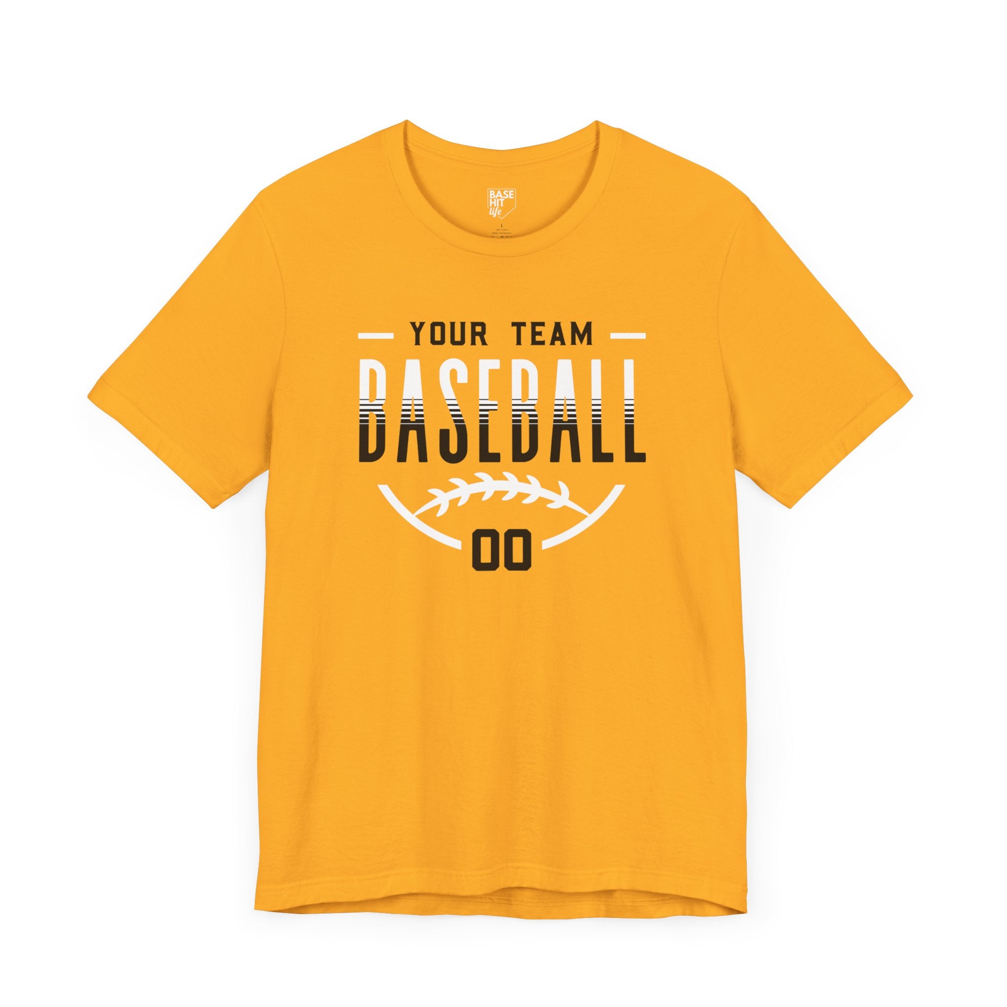 Custom Baseball Team Name & Number T-Shirt