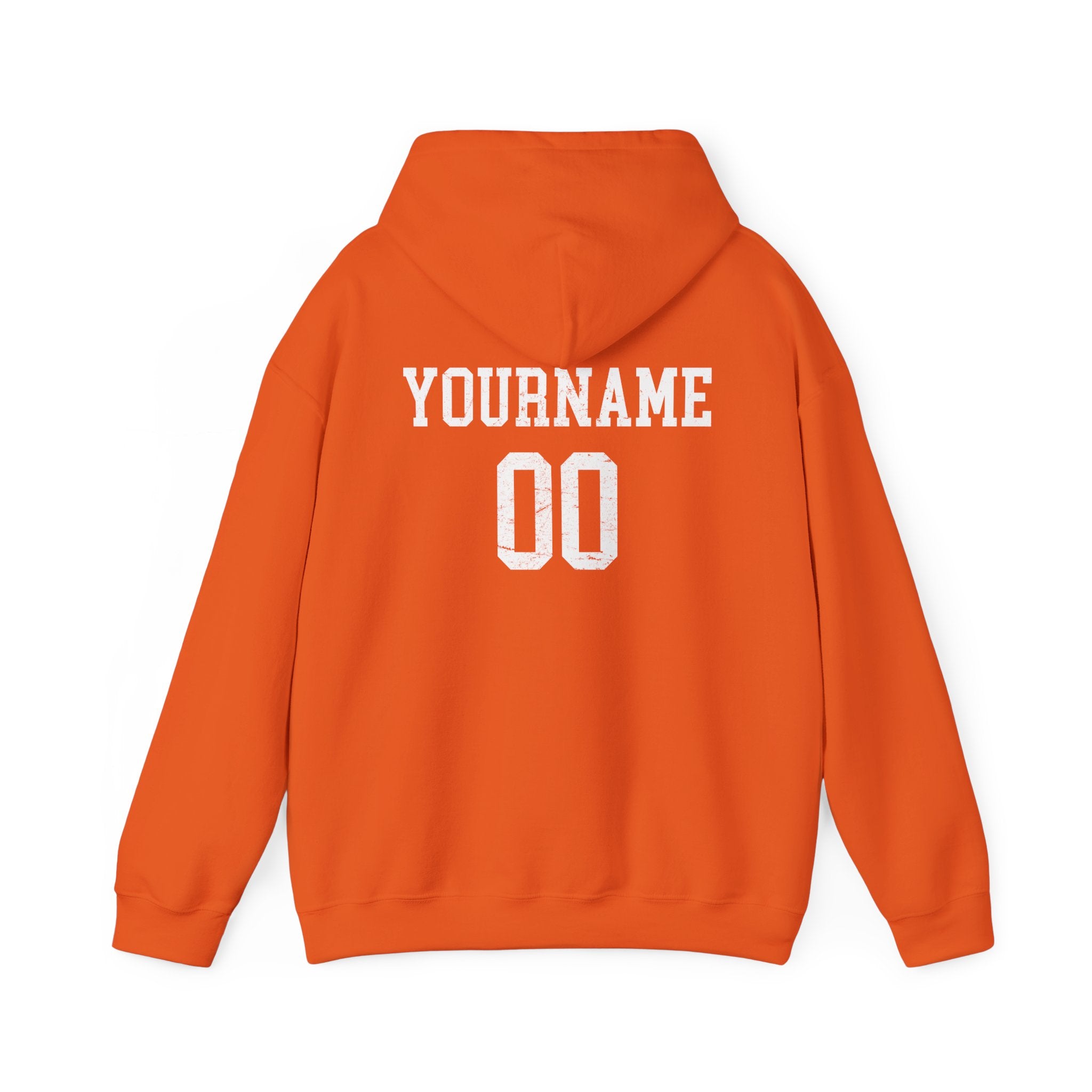 Custom Baseball Heart Player Name & Number Hoodie