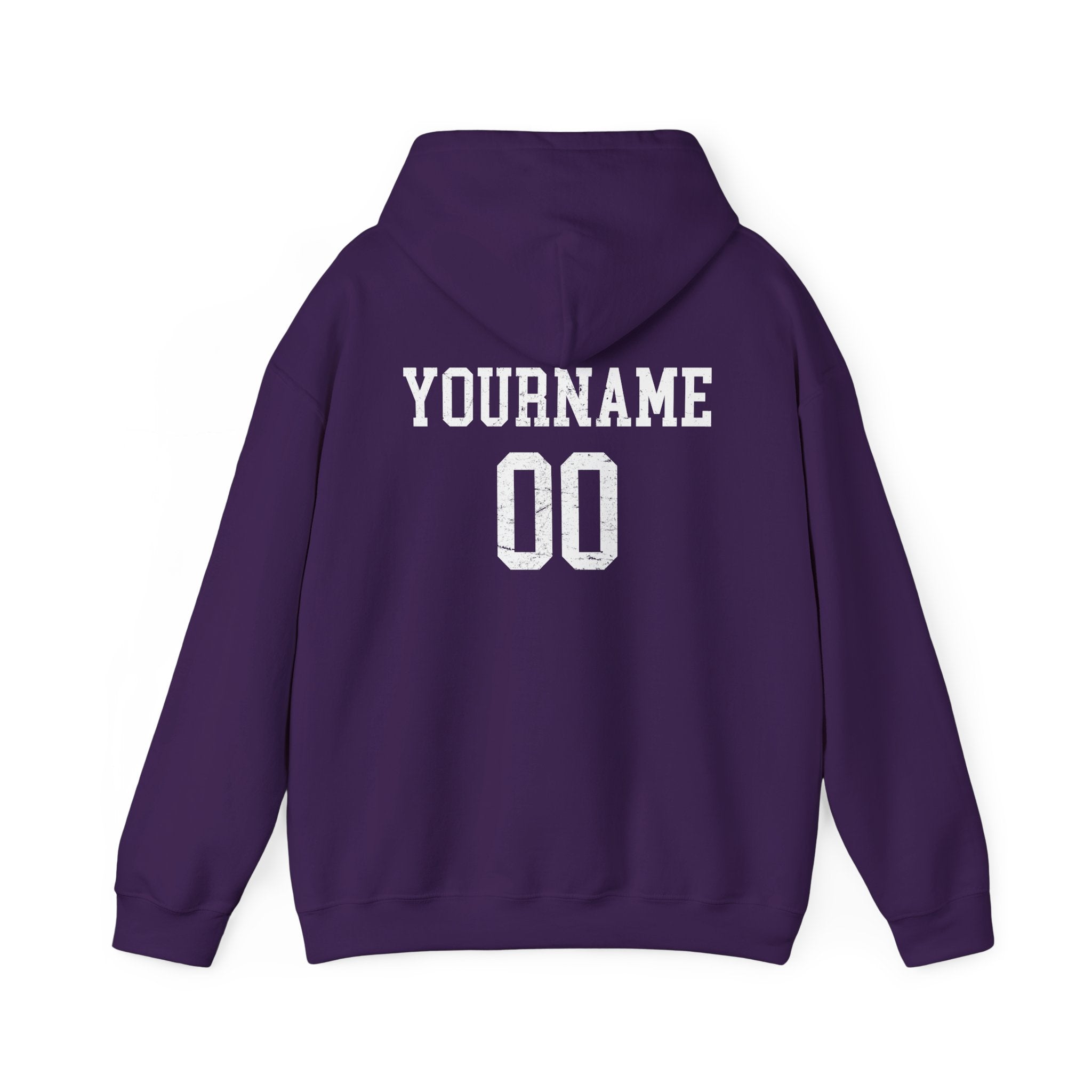 Custom Baseball Heart Player Name & Number Hoodie