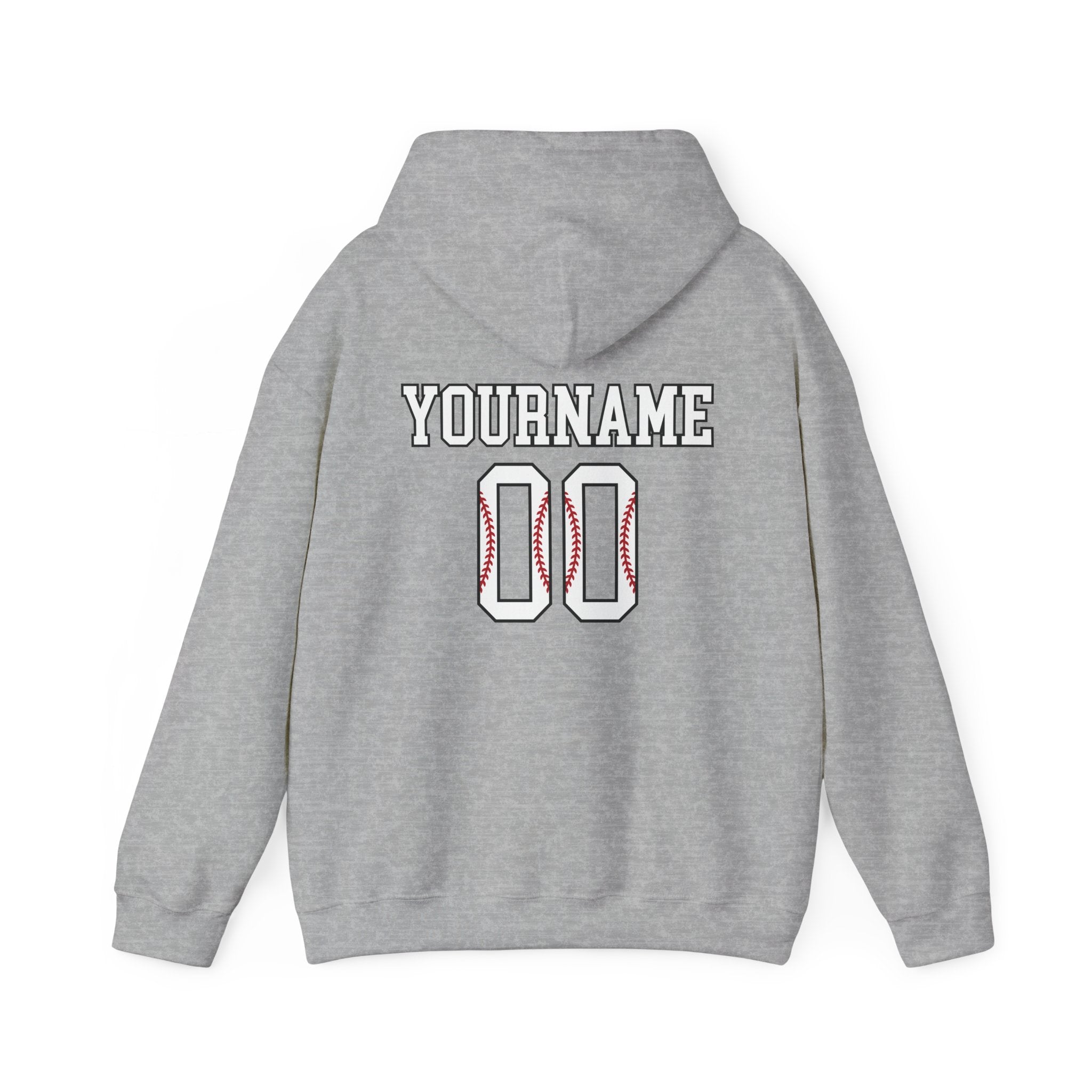Custom Baseball Team, Name & Number Hoodie