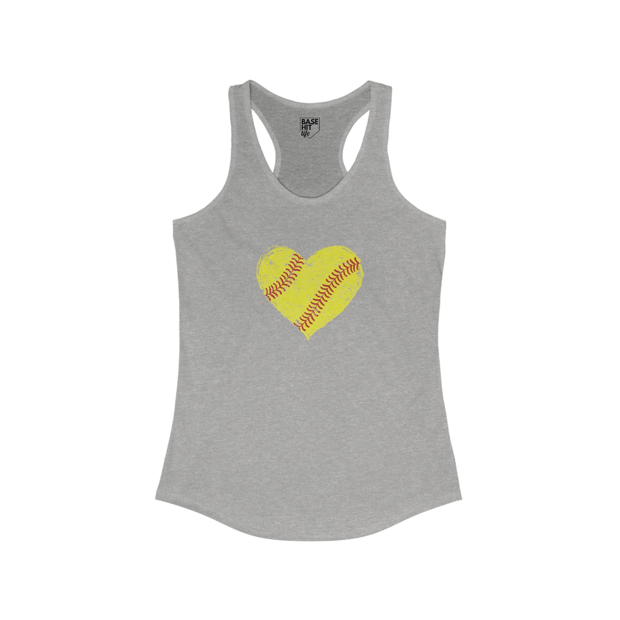 Softball Heart Racerback Tank
