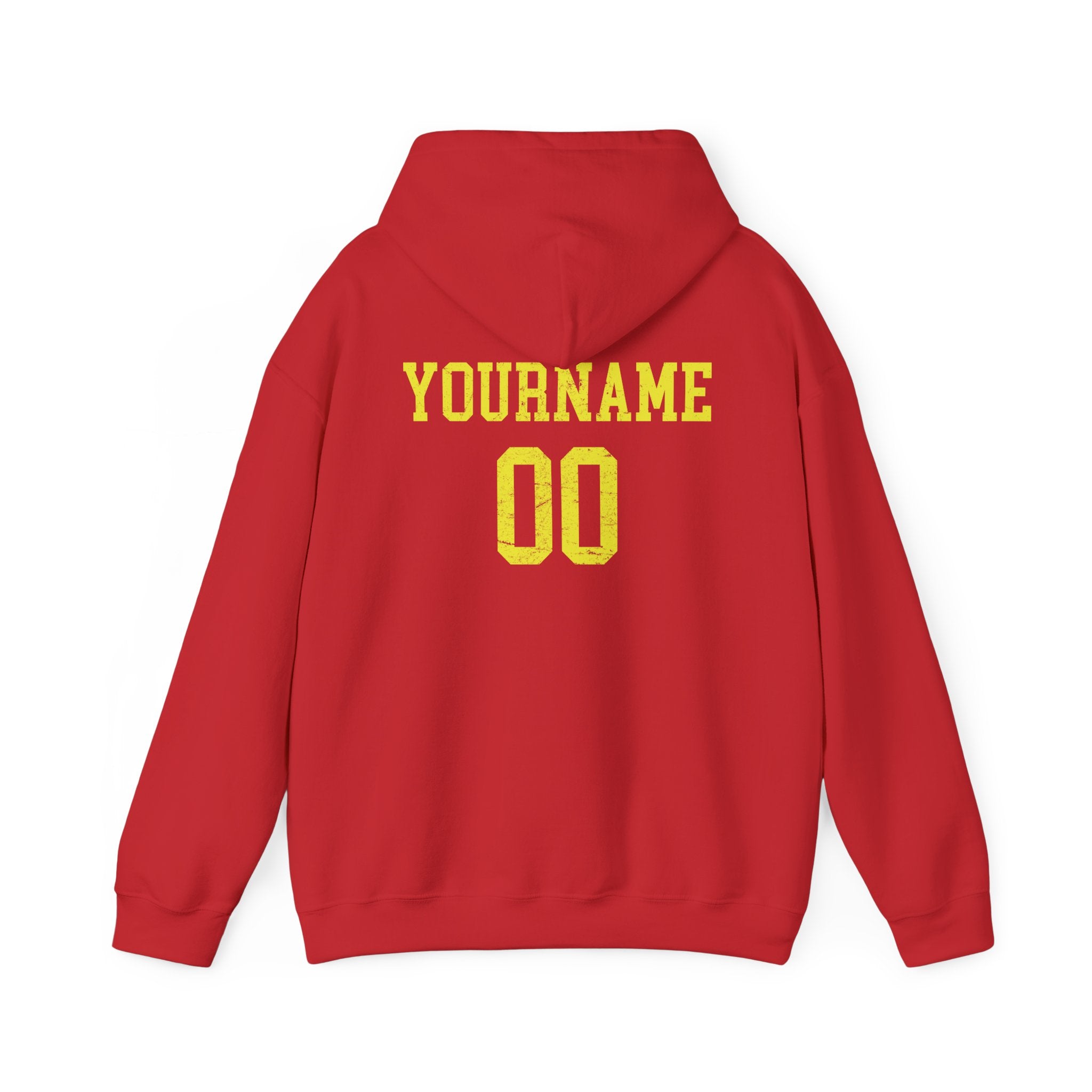 Custom Softball Heart Player Name & Number Hoodie