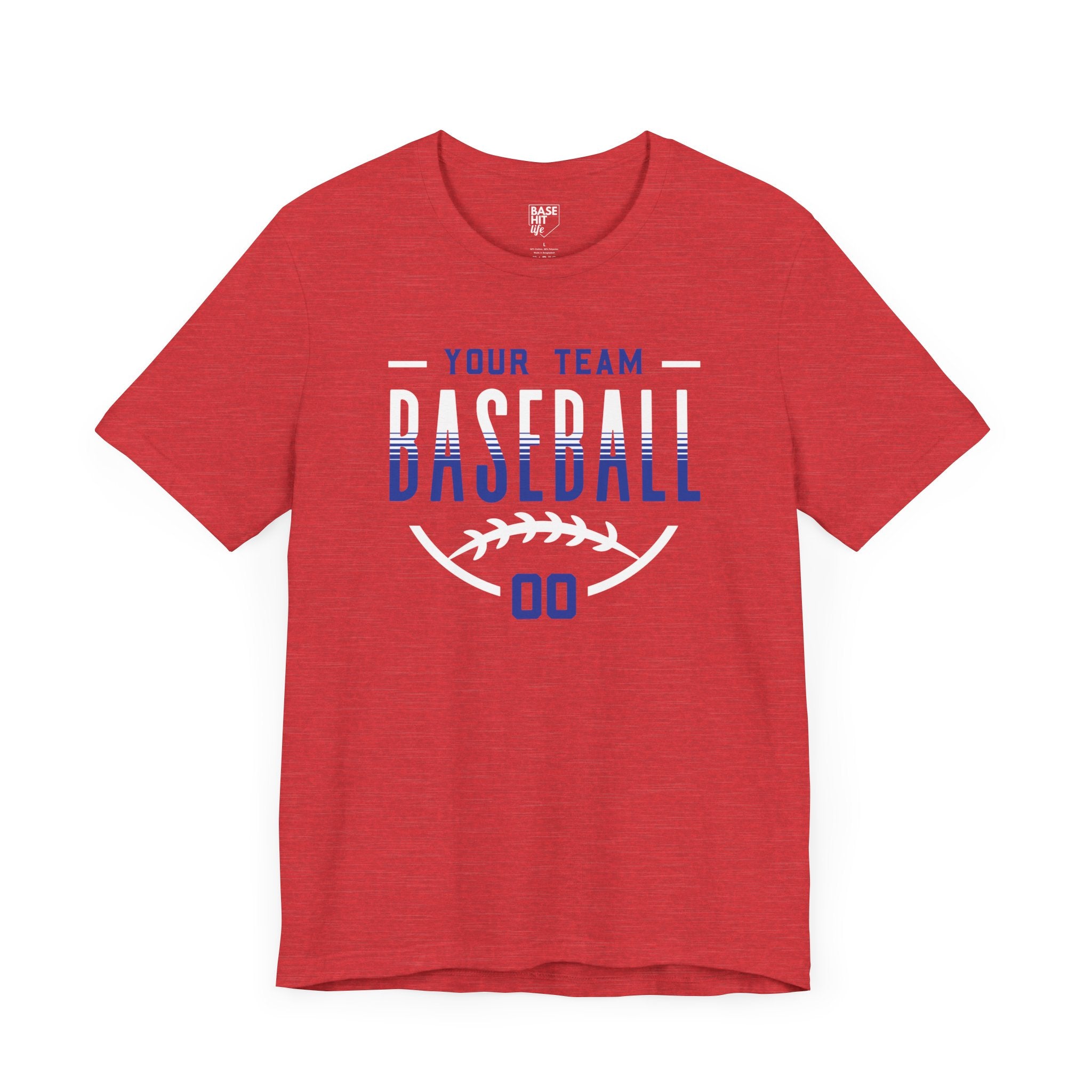 Custom Baseball Team Name & Number T-Shirt