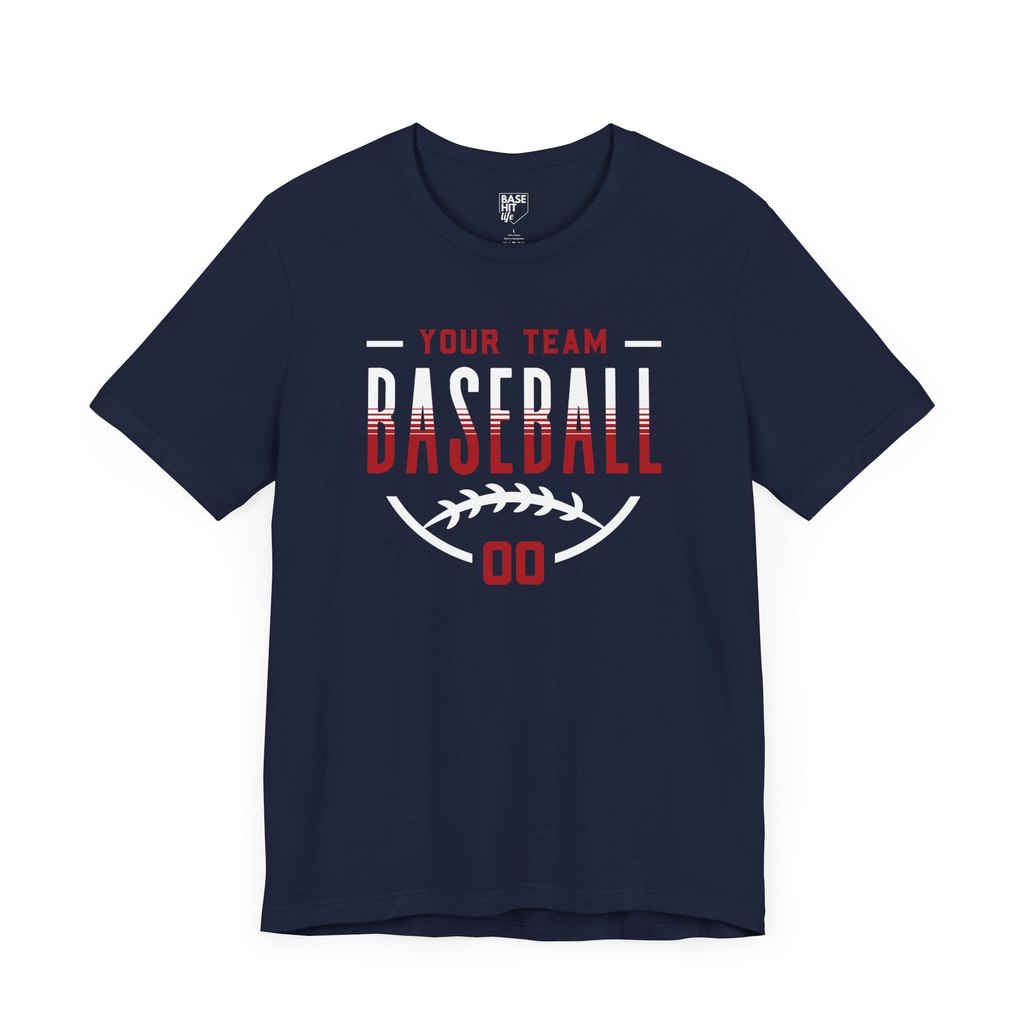Custom Baseball Team Name & Number T-Shirt
