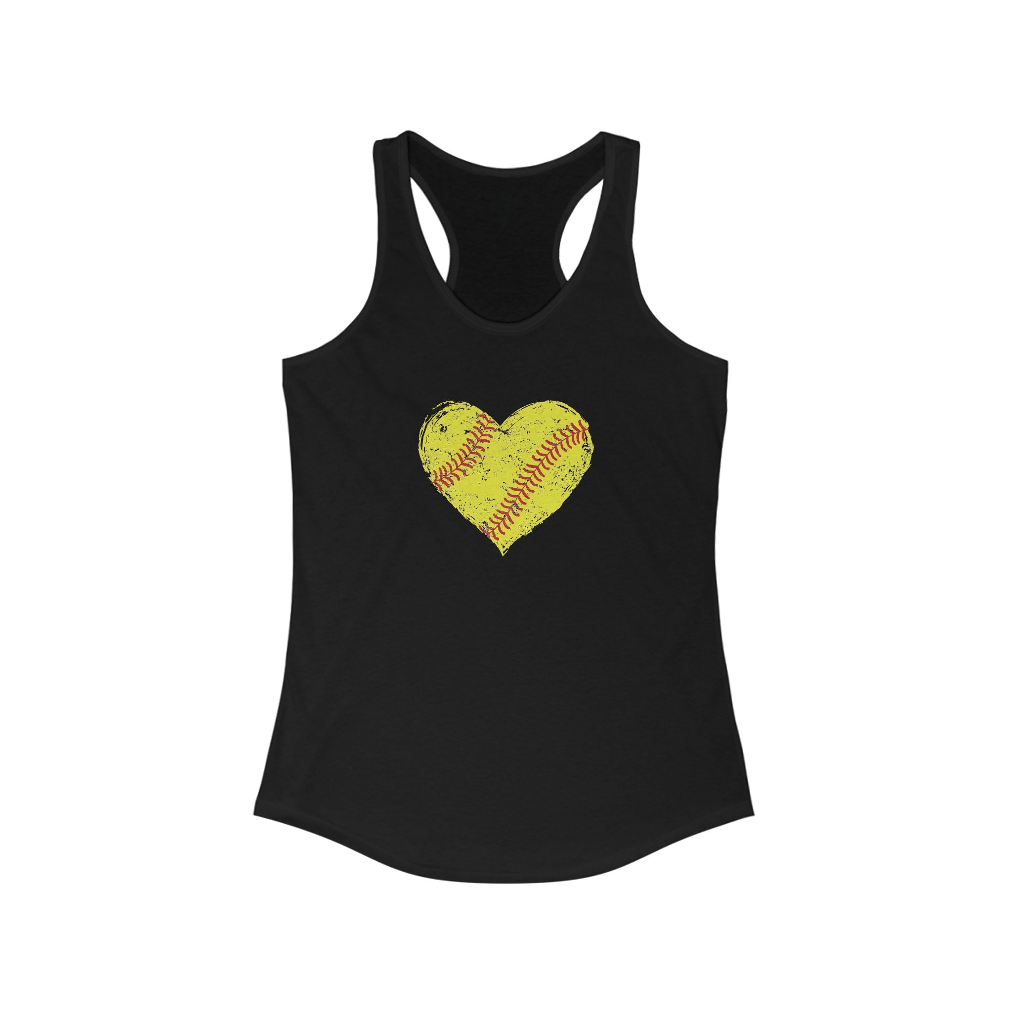Softball Heart Racerback Tank