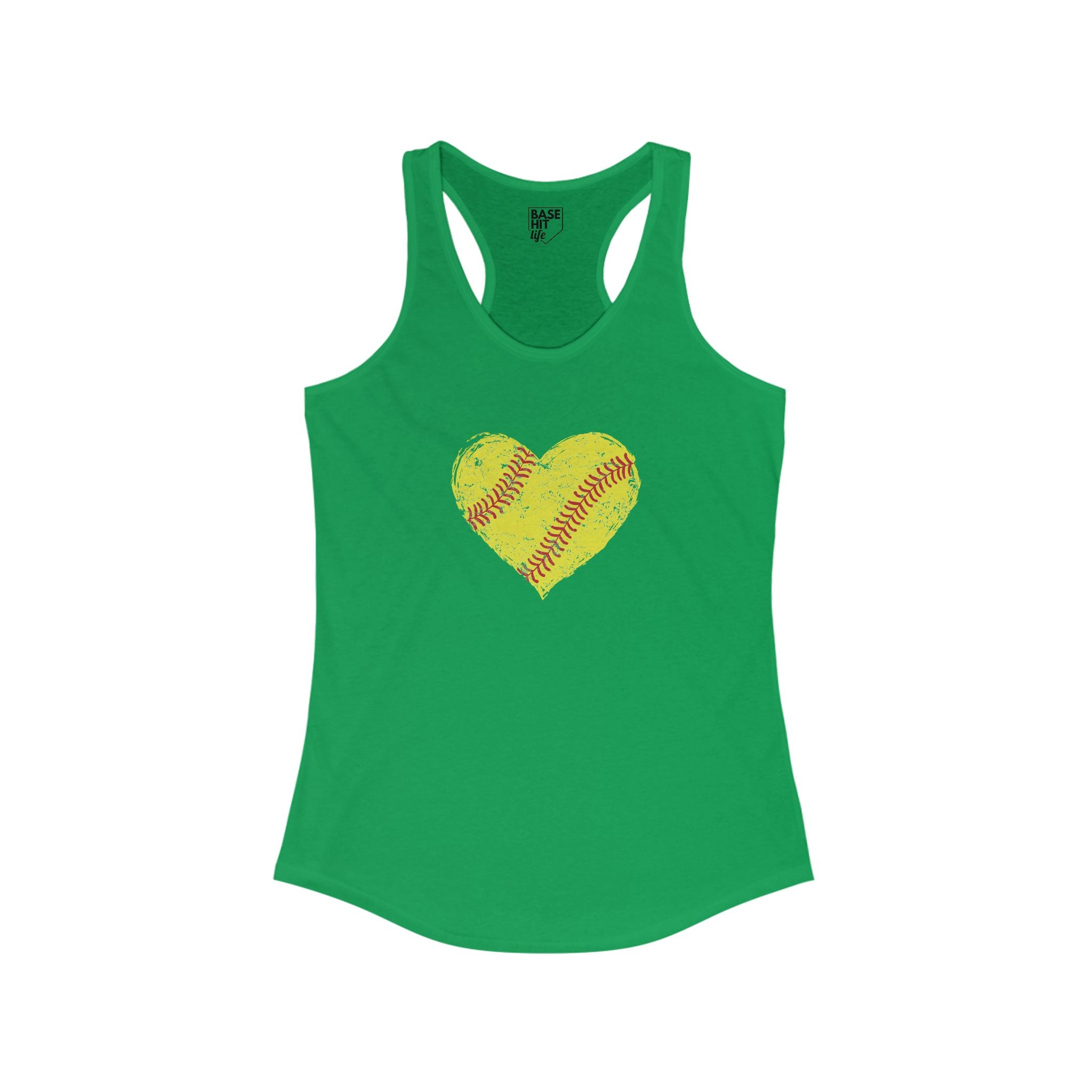 Softball Heart Racerback Tank