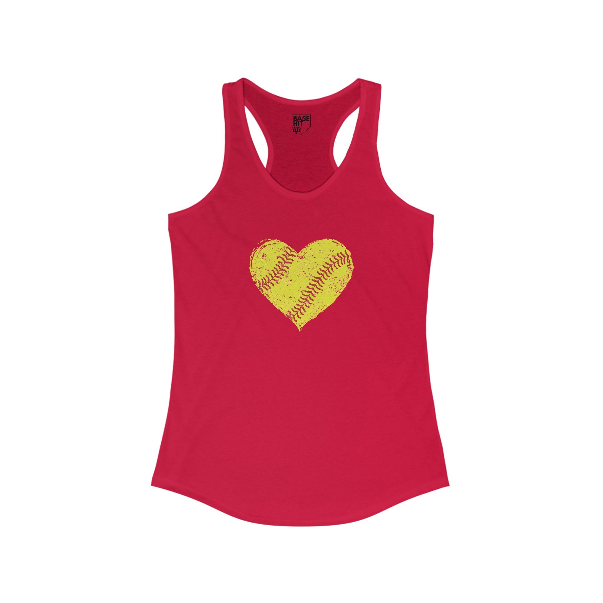 Softball Heart Racerback Tank
