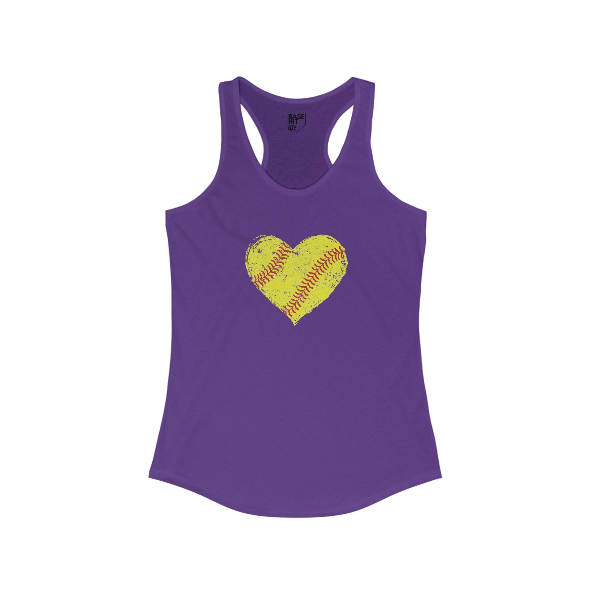 Softball Heart Racerback Tank