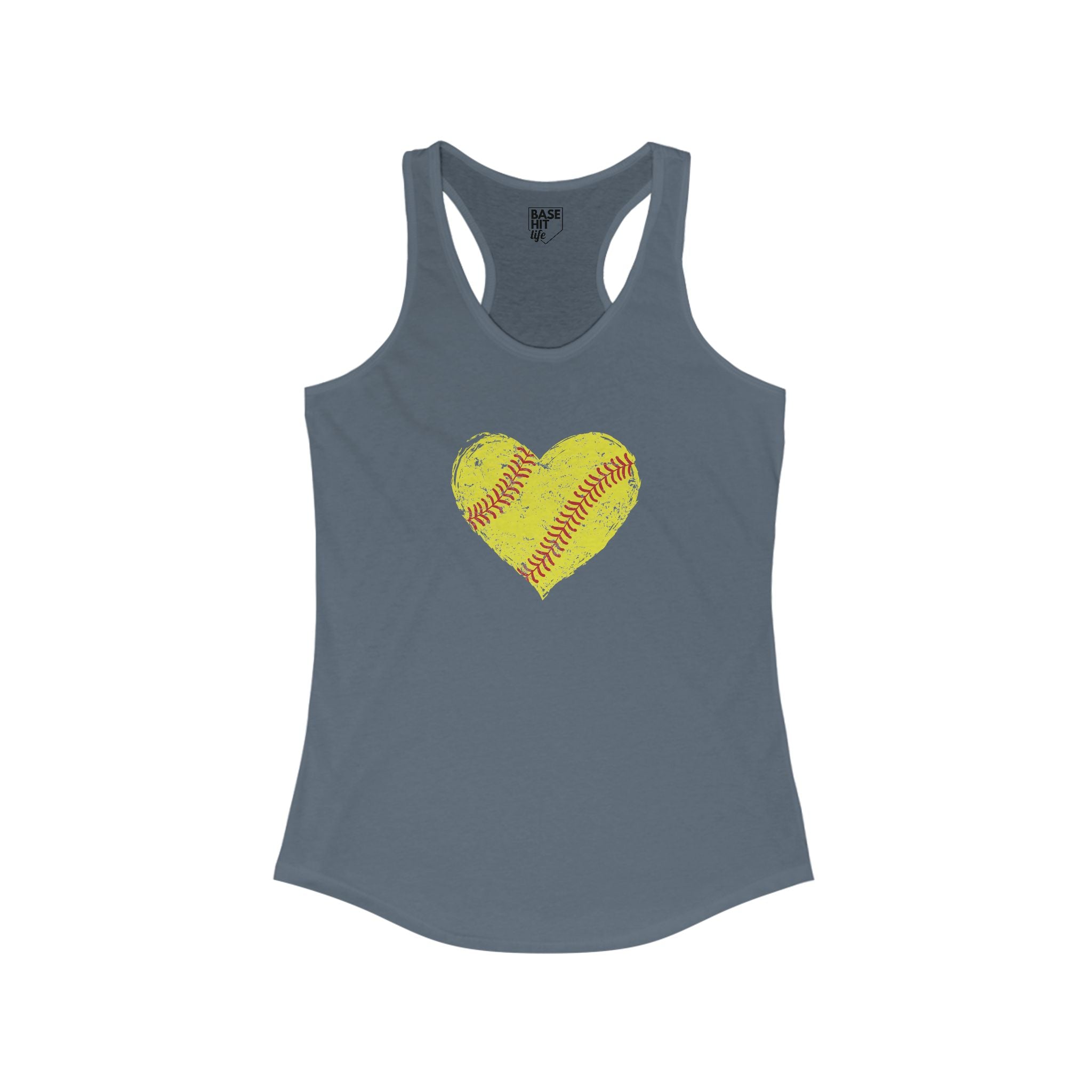 Softball Heart Racerback Tank