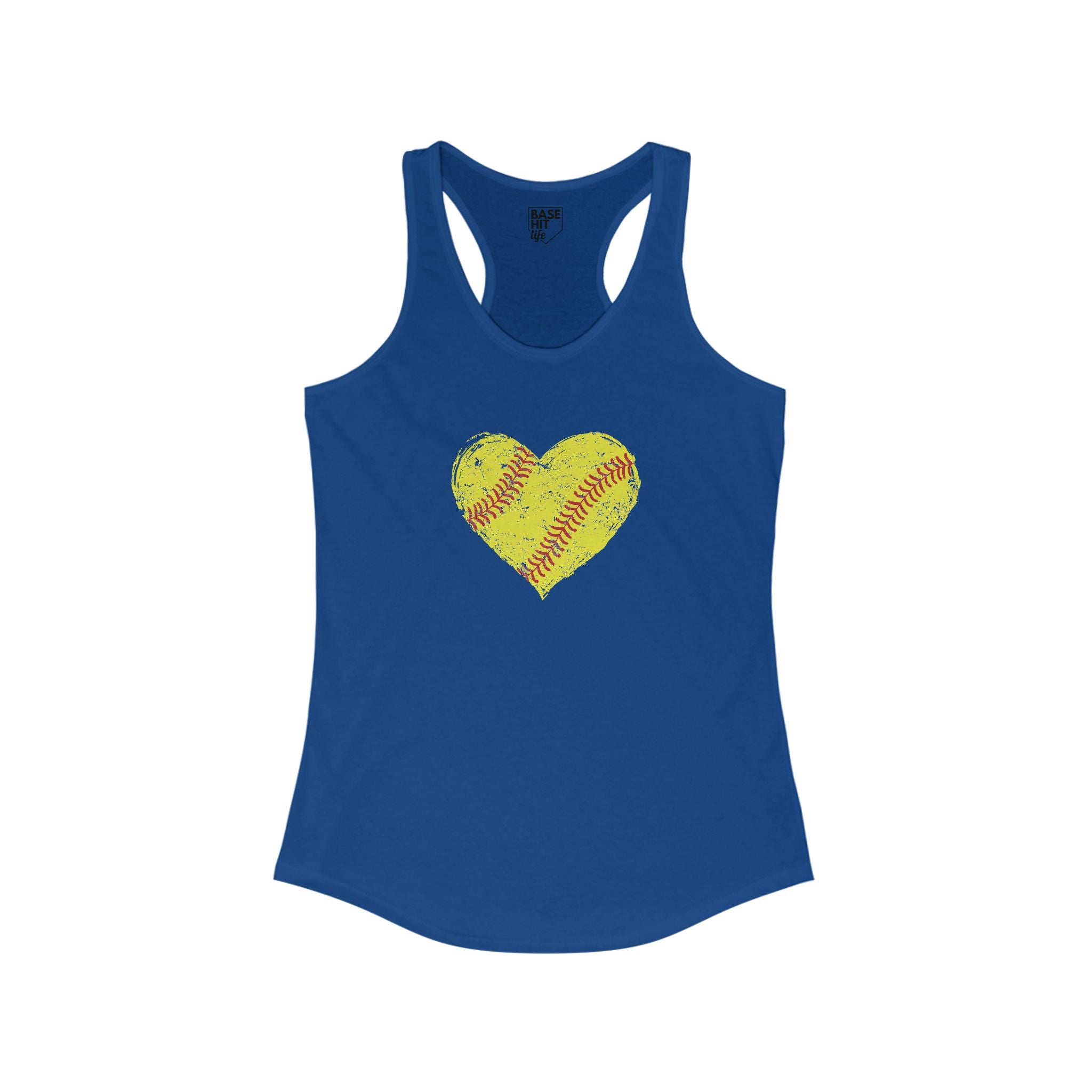 Softball Heart Racerback Tank