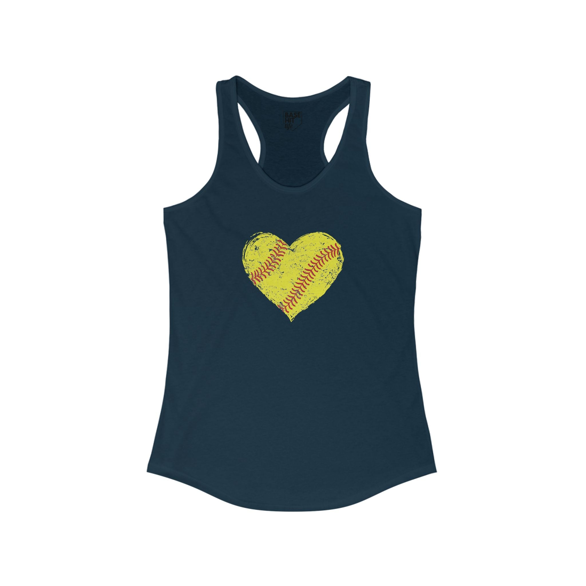 Softball Heart Racerback Tank