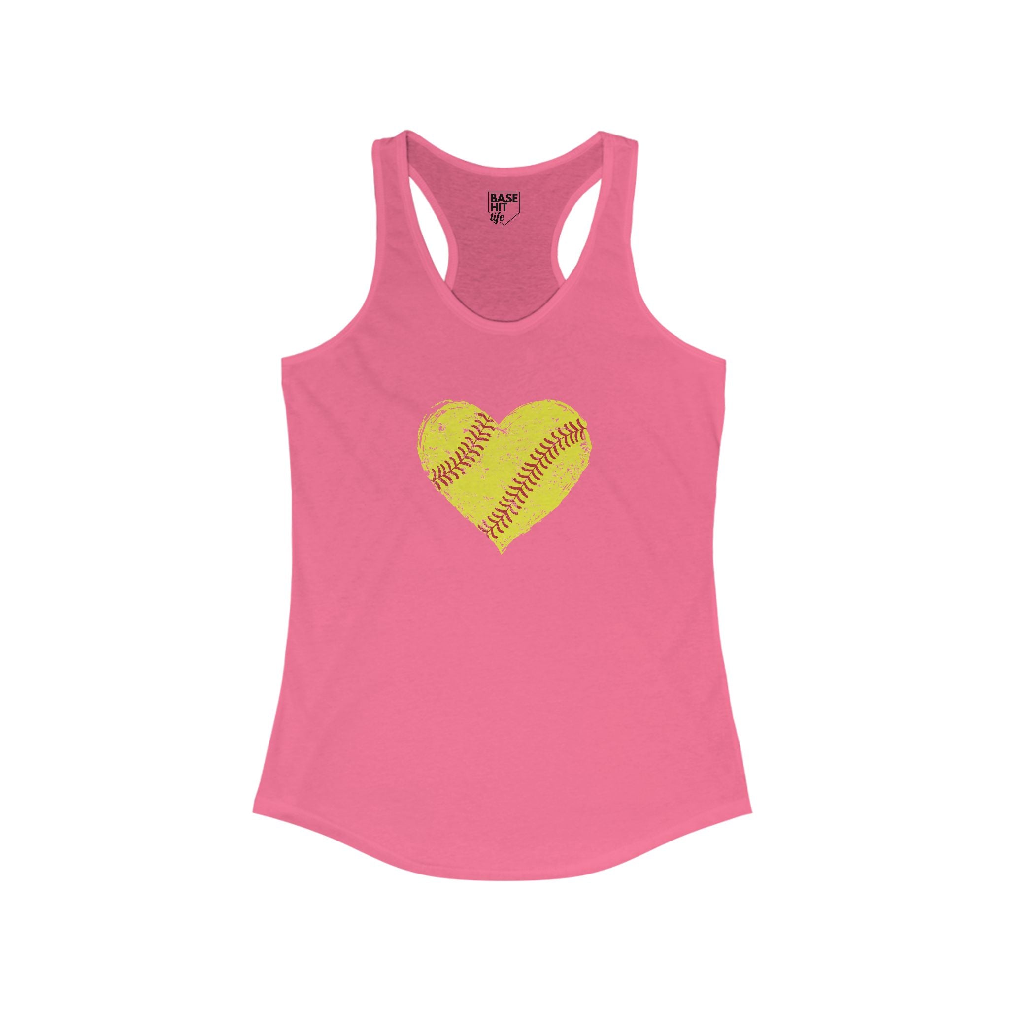 Softball Heart Racerback Tank