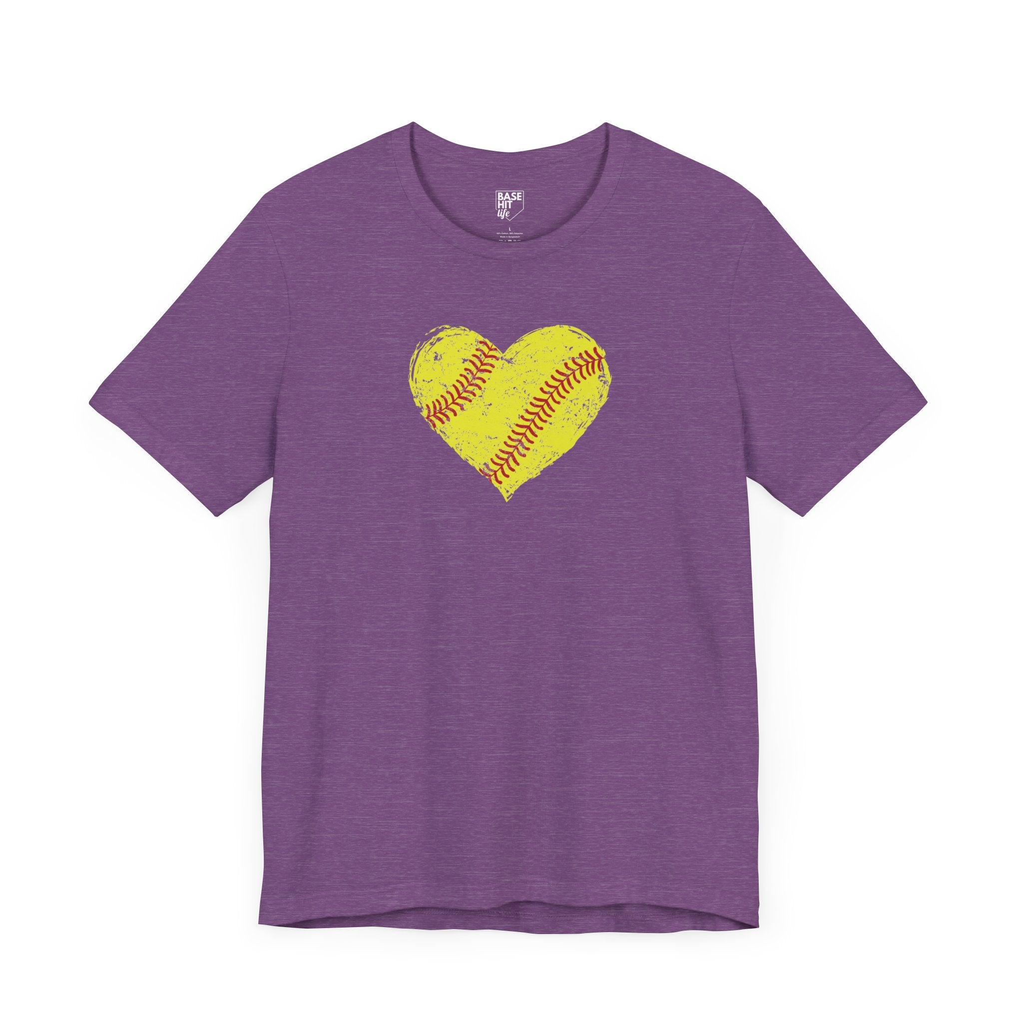 Softball Heart Short Sleeve Tee