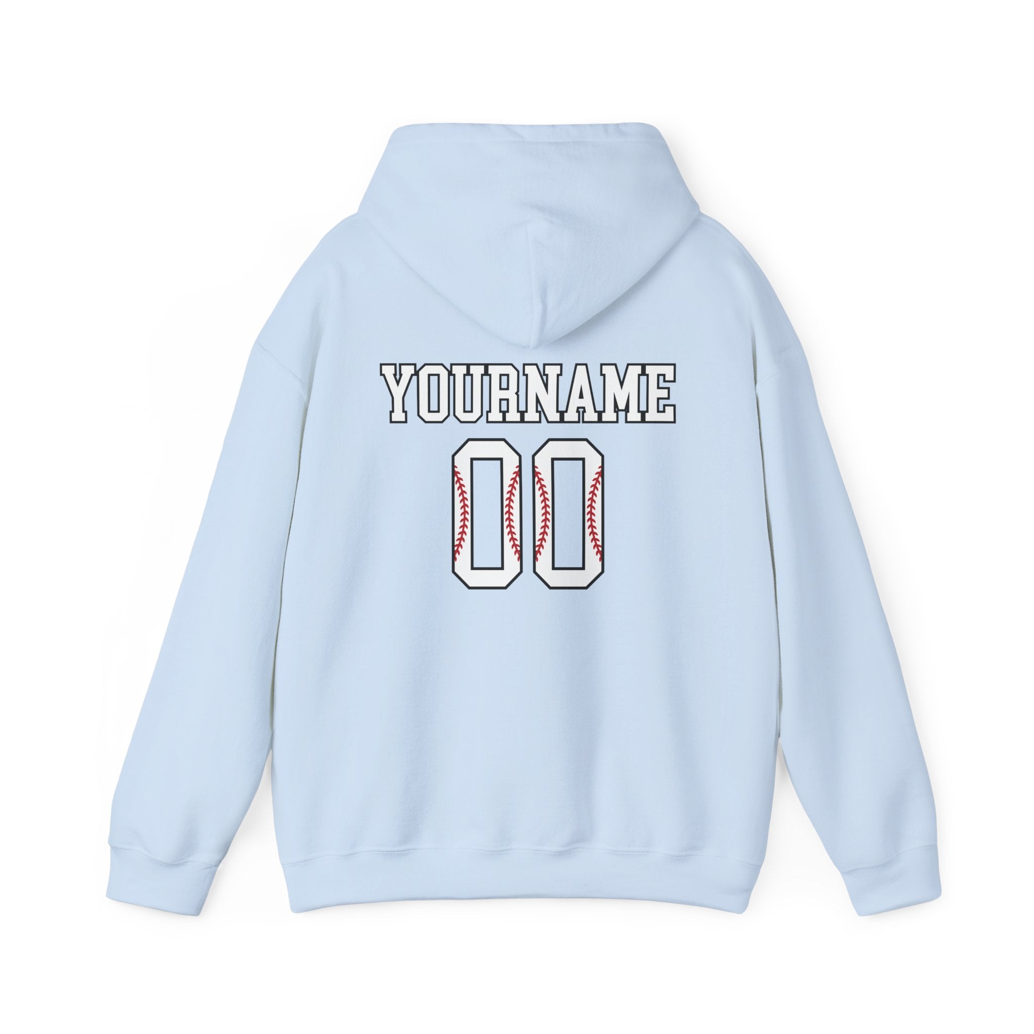Custom Baseball Team, Name & Number Hoodie