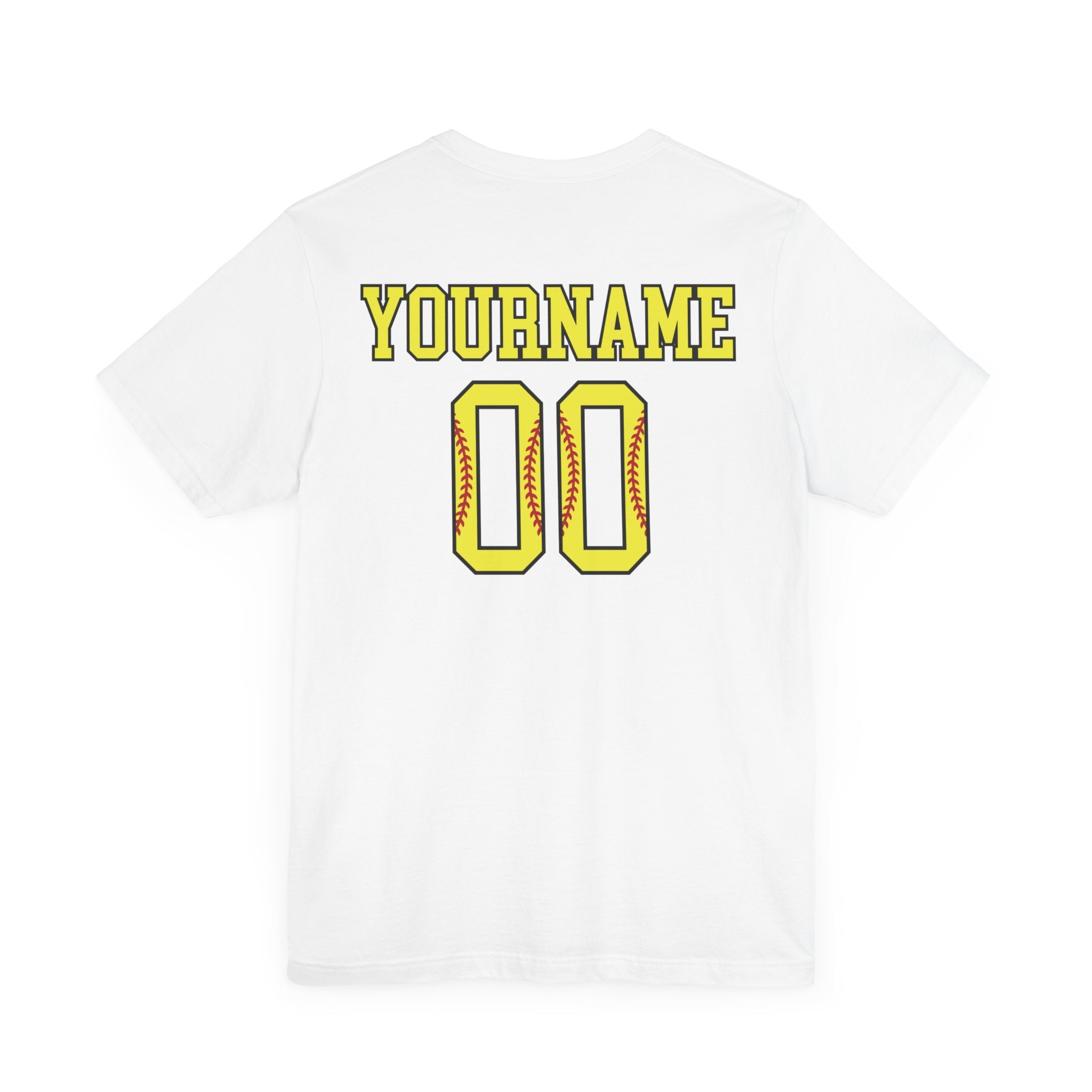 Custom Softball Player Name & Number T-Shirt