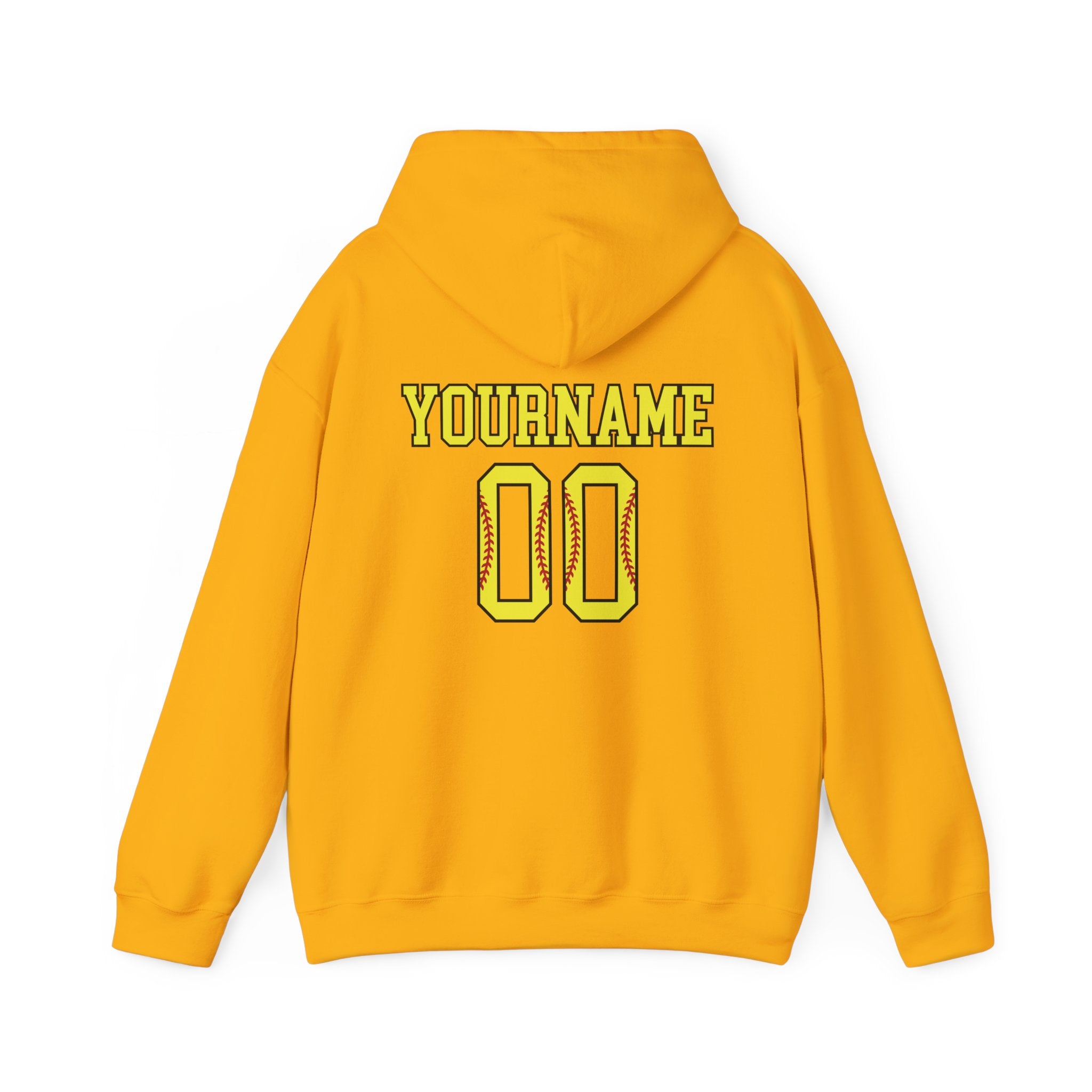 Custom Softball Team, Name & Number Hoodie