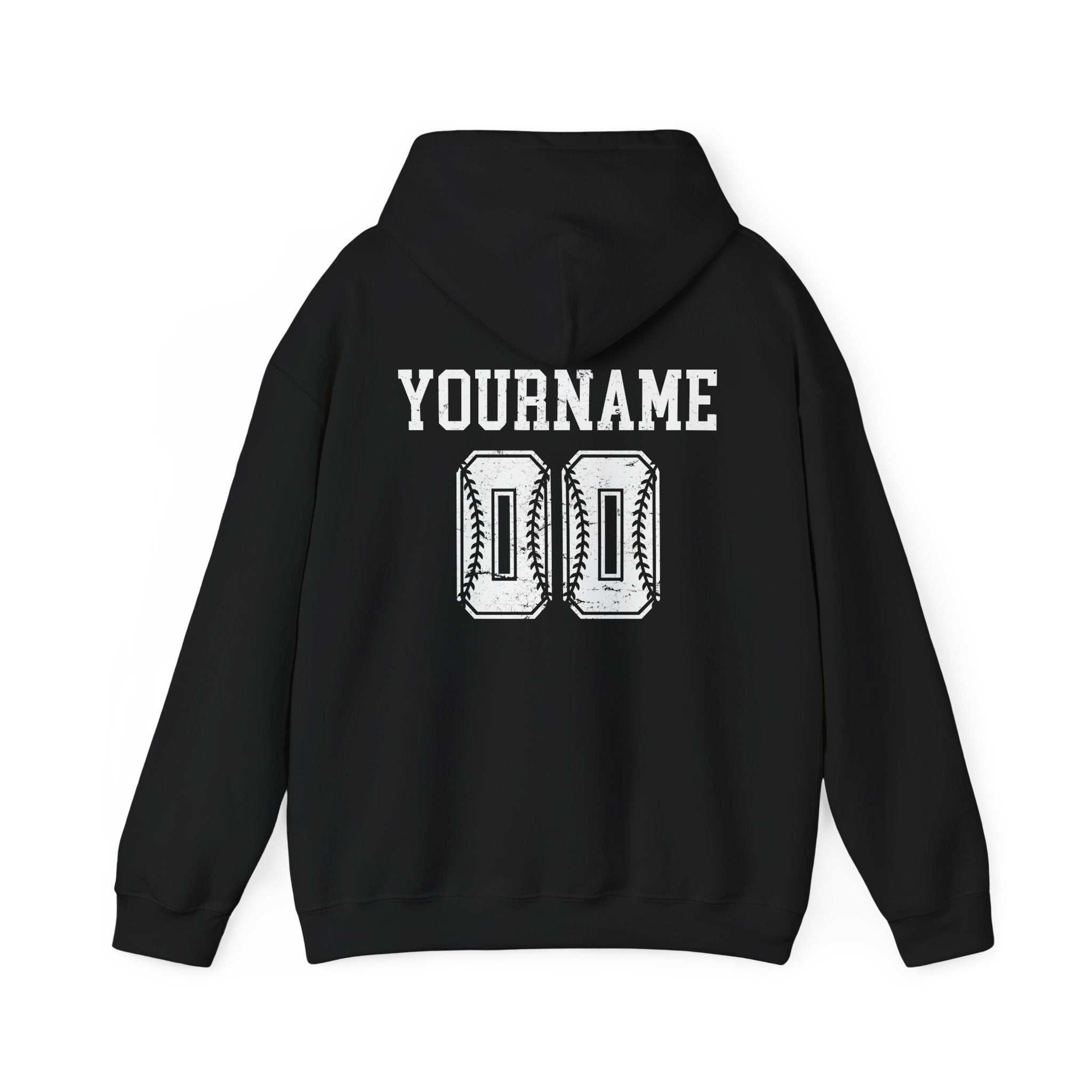 Custom Baseball Team, Name & Number Hoodie
