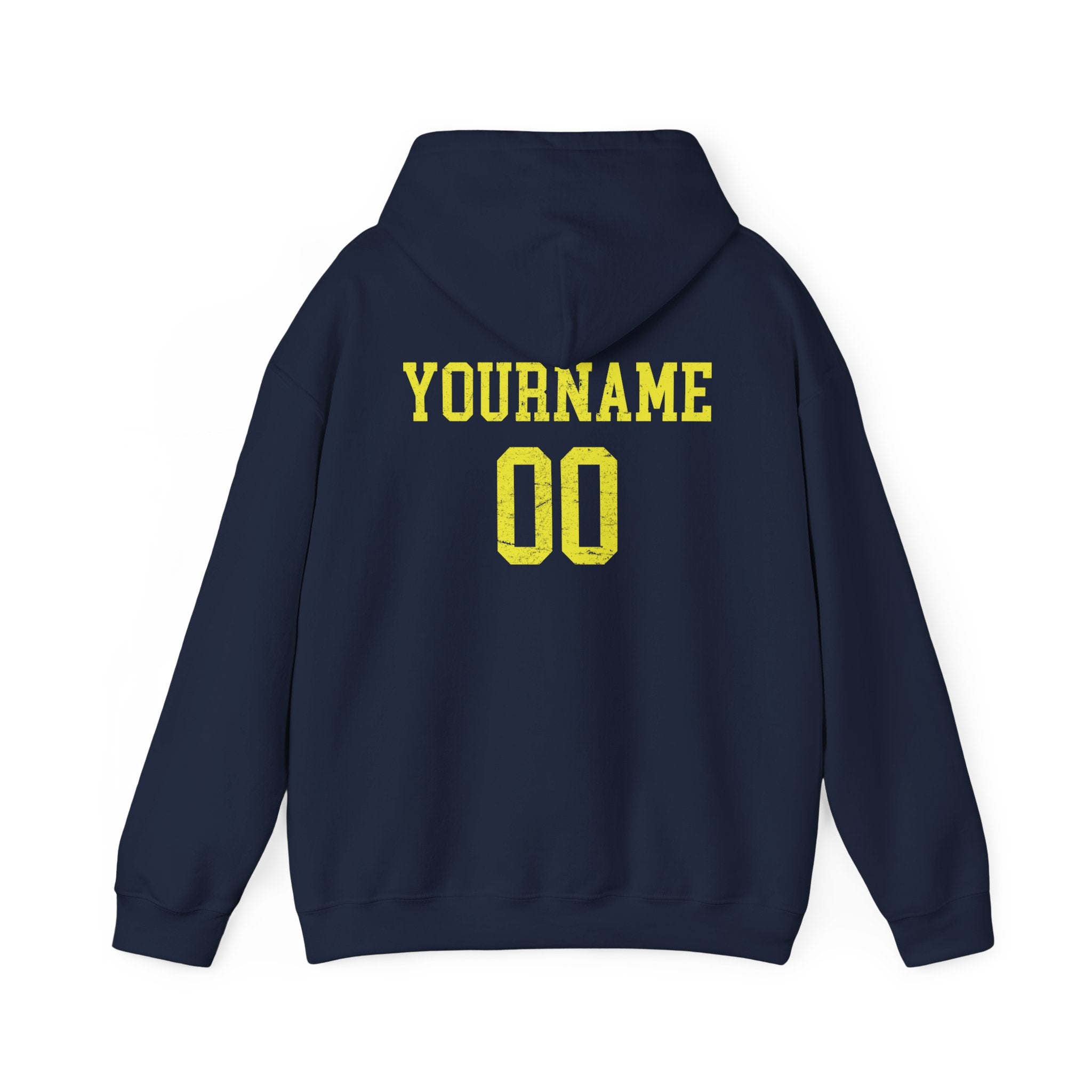 Custom Softball Heart Player Name & Number Hoodie