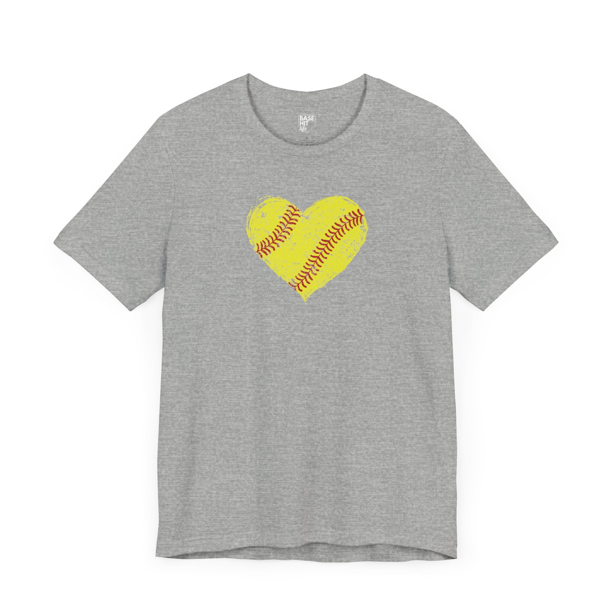 Softball Heart Short Sleeve Tee