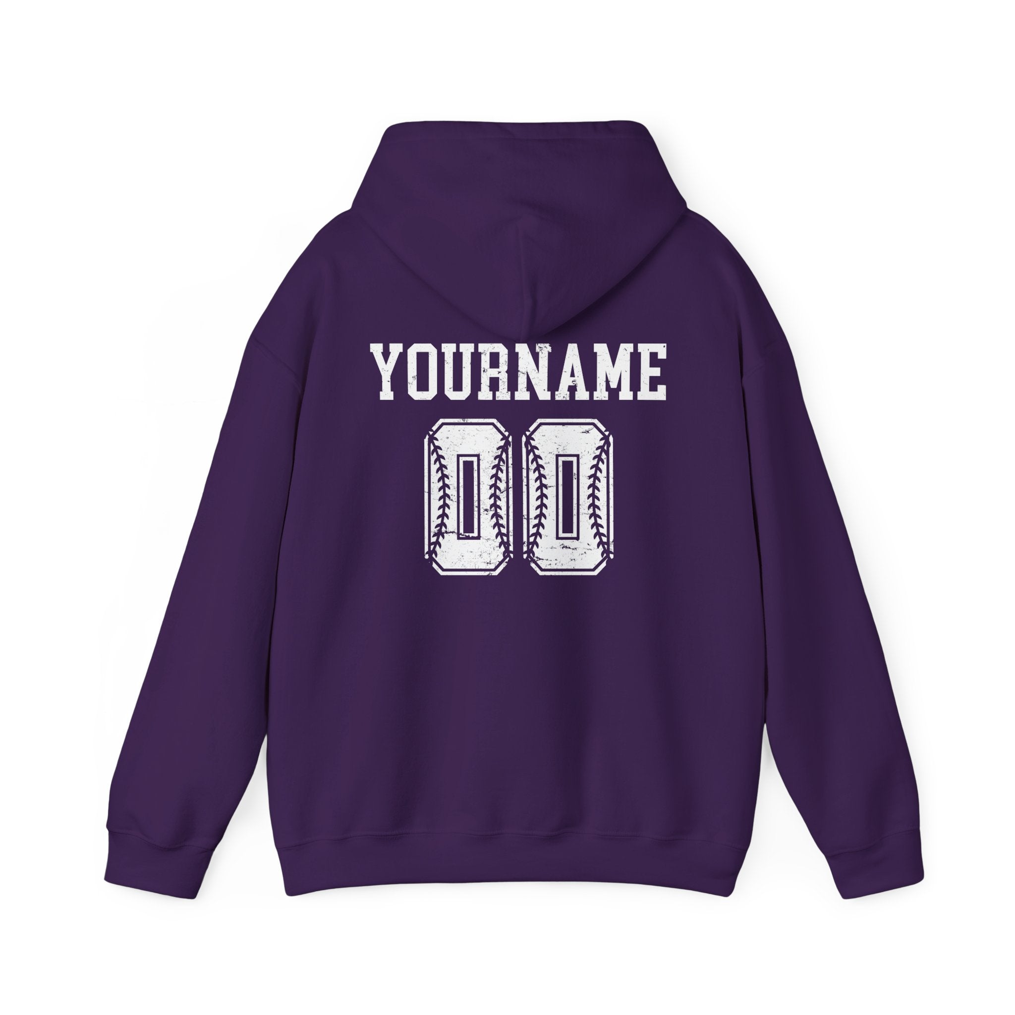 Custom Baseball Team, Name & Number Hoodie