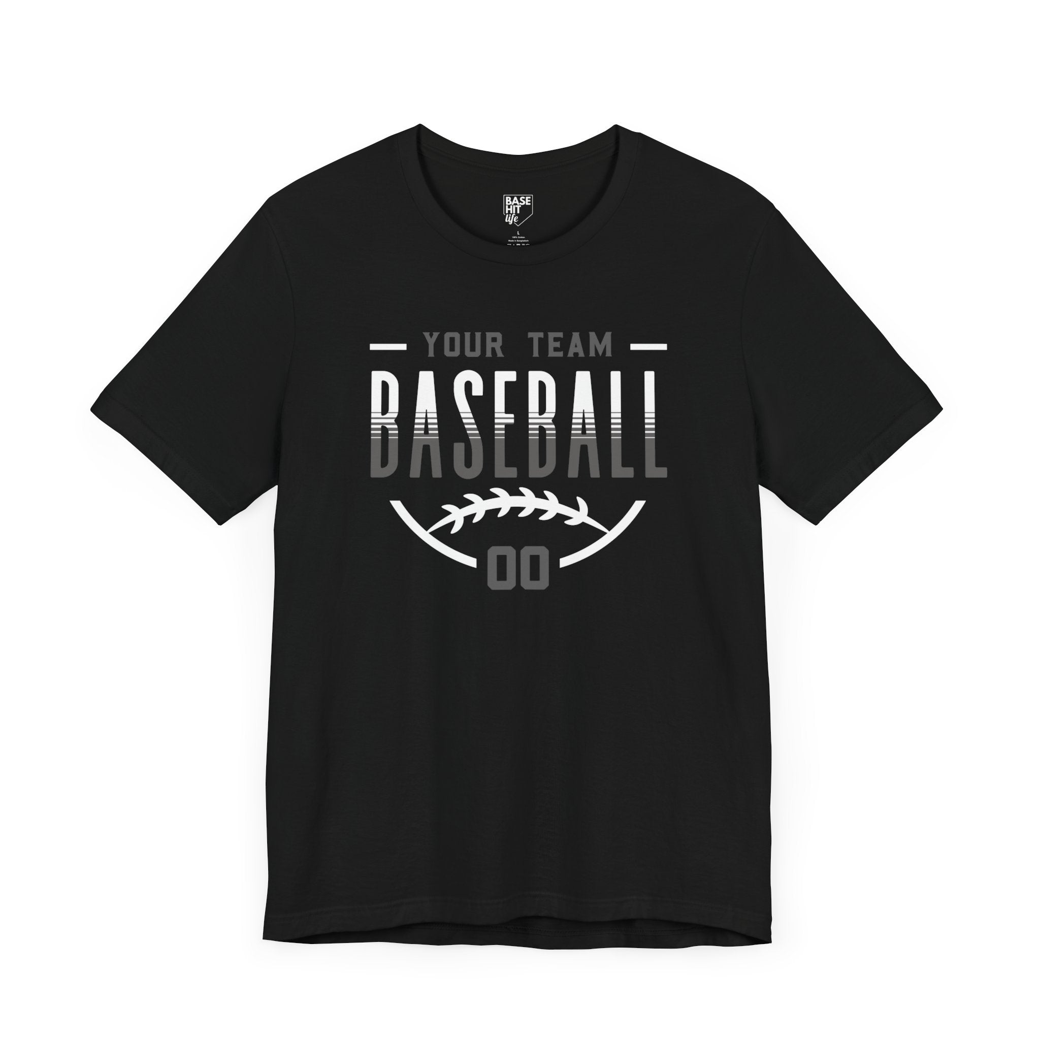 Custom Baseball Team Name & Number T-Shirt