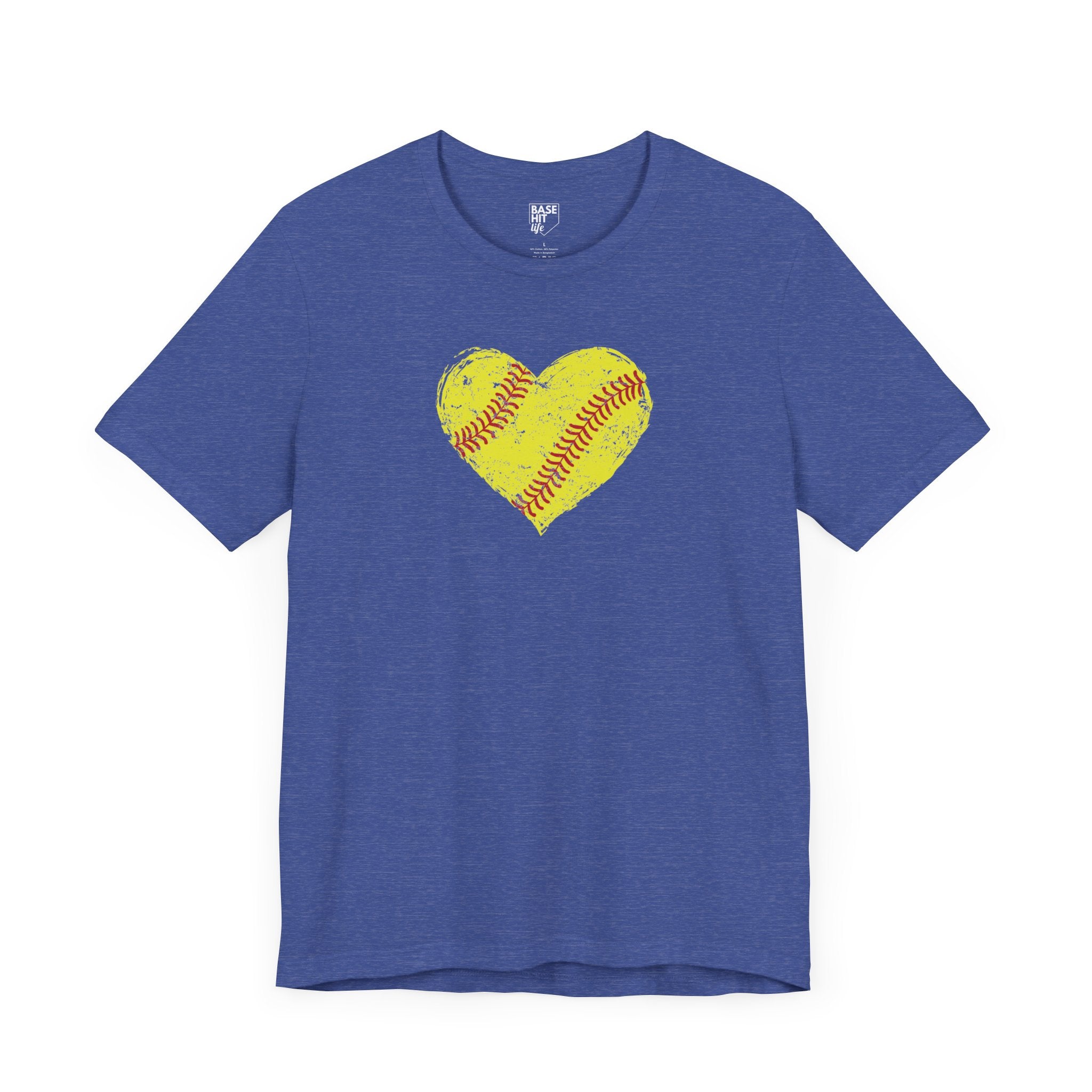Softball Heart Short Sleeve Tee