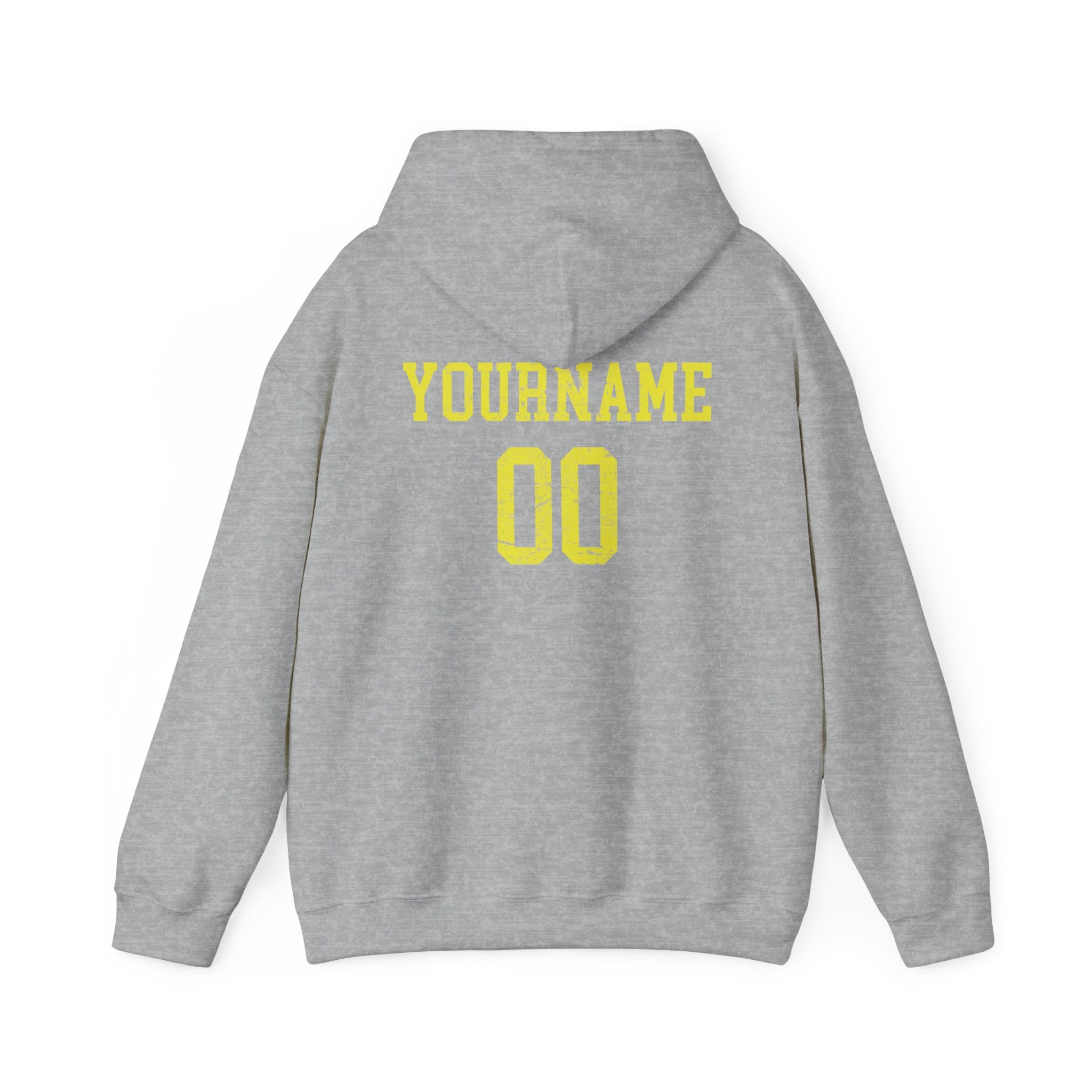 Custom Softball Heart Player Name & Number Hoodie