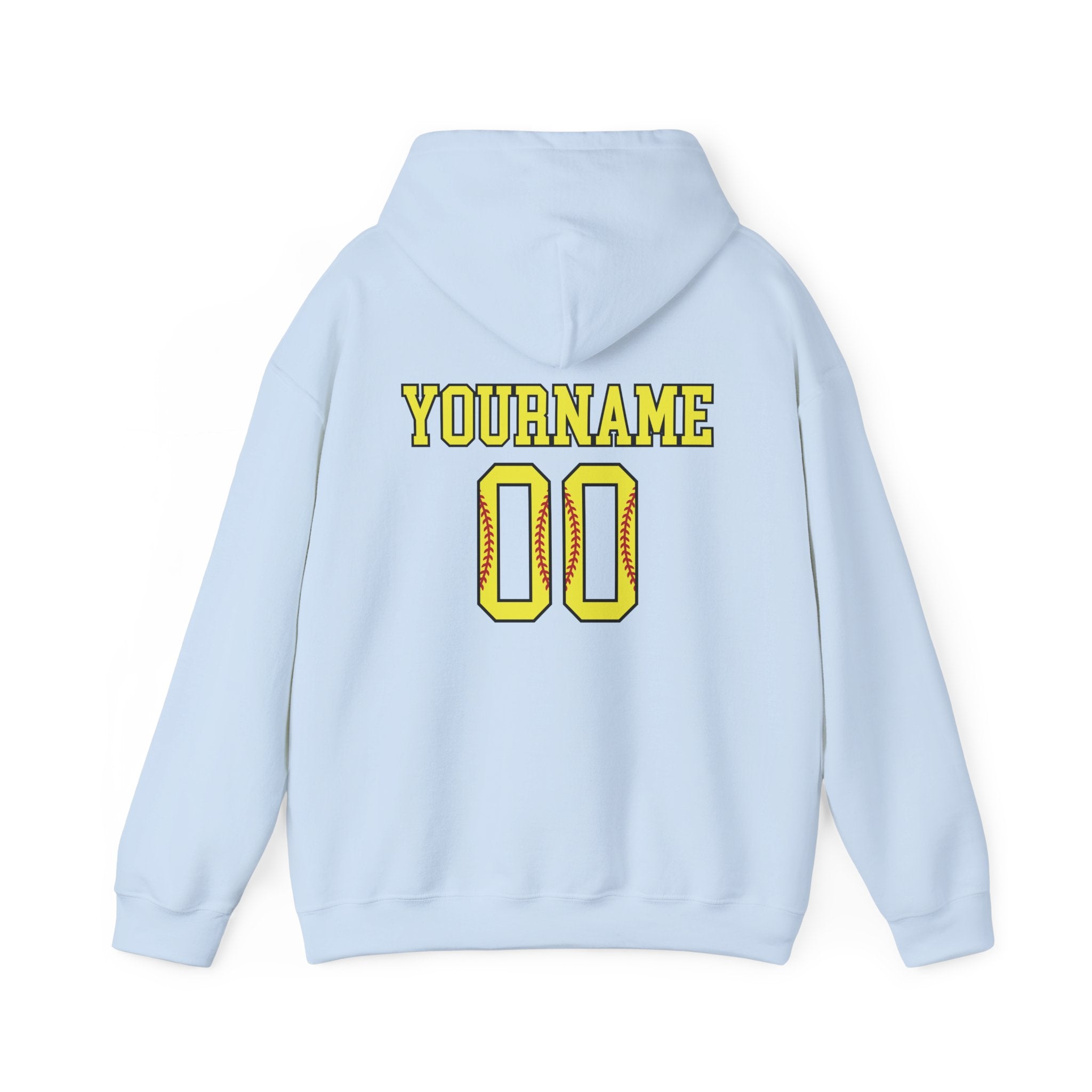 Custom Softball Team, Name & Number Hoodie