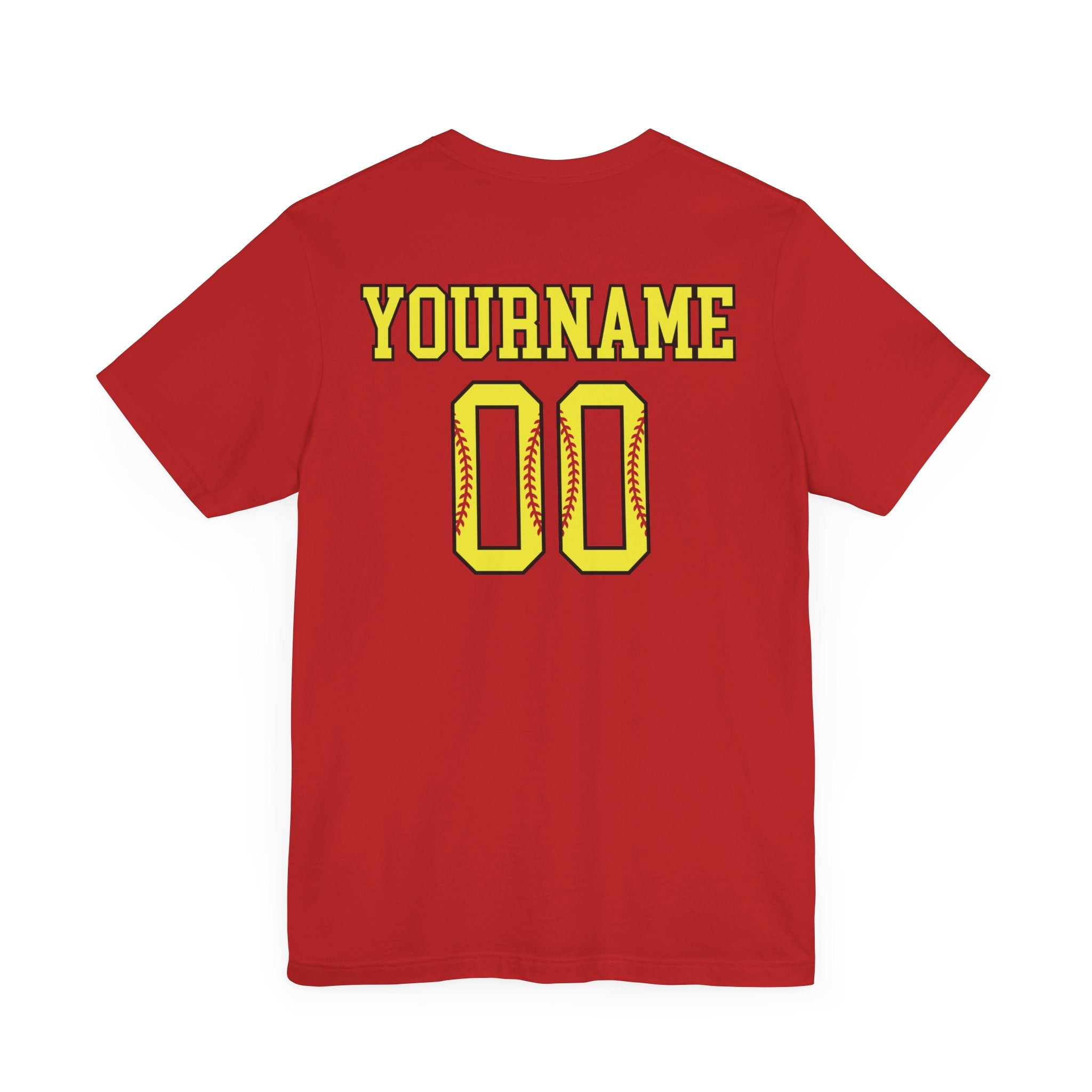 Custom Softball Player Name & Number T-Shirt