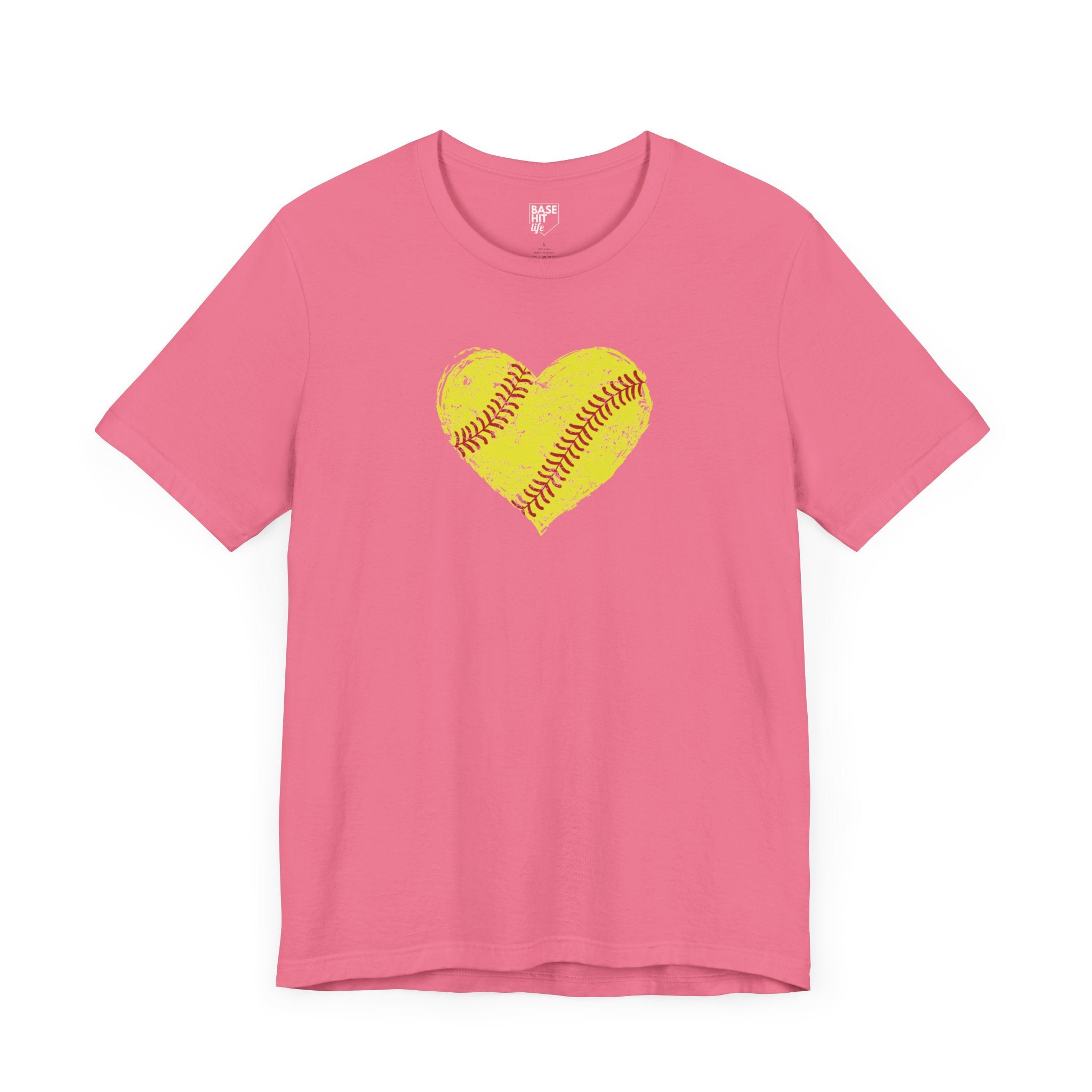 Softball Heart Short Sleeve Tee