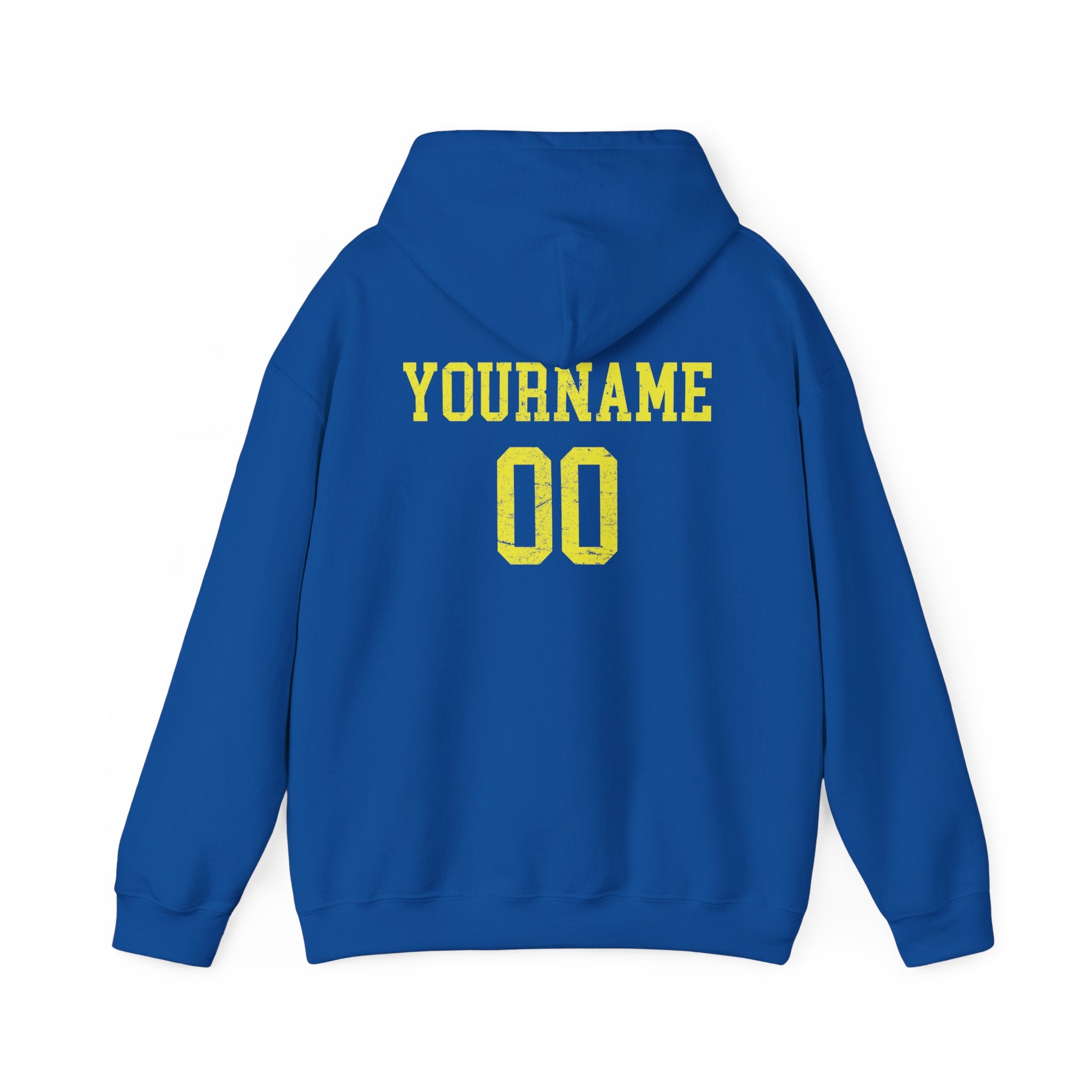 Custom Softball Heart Player Name & Number Hoodie