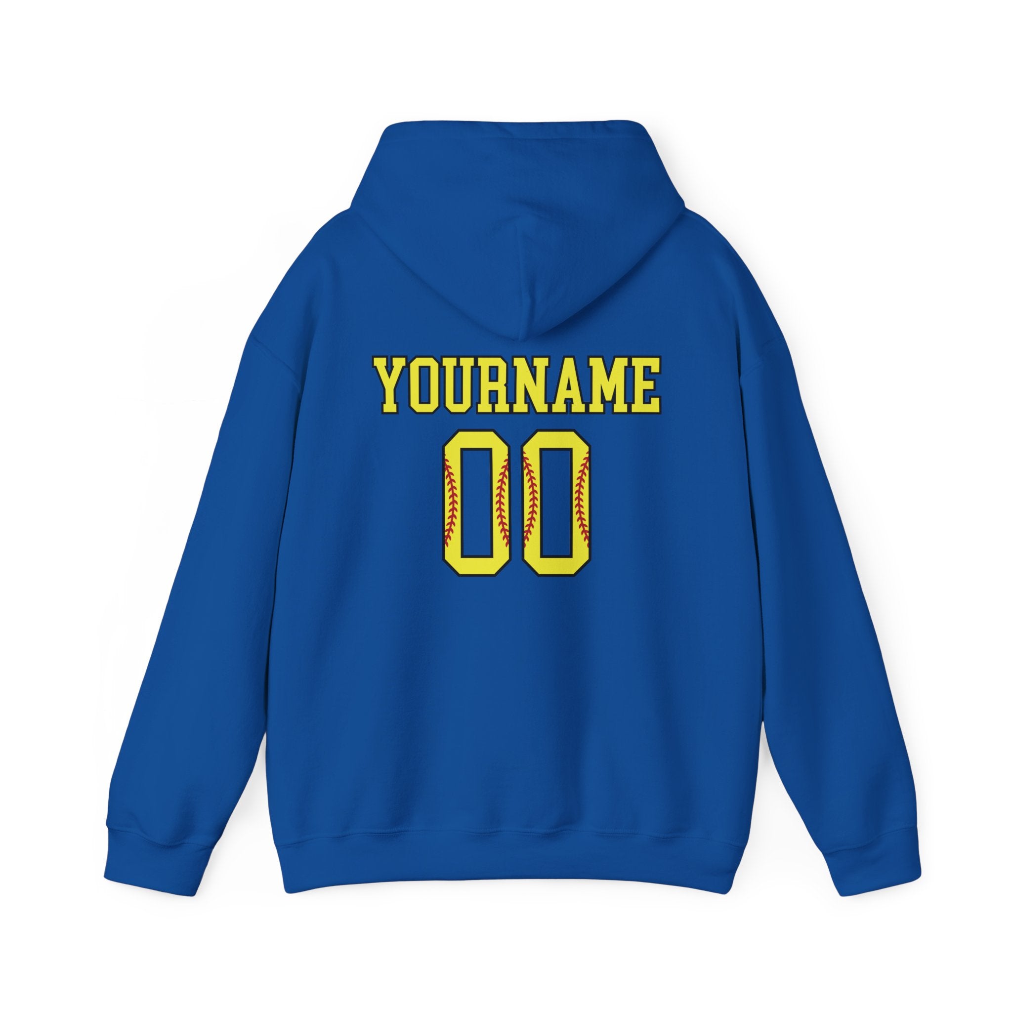 Custom Softball Team, Name & Number Hoodie