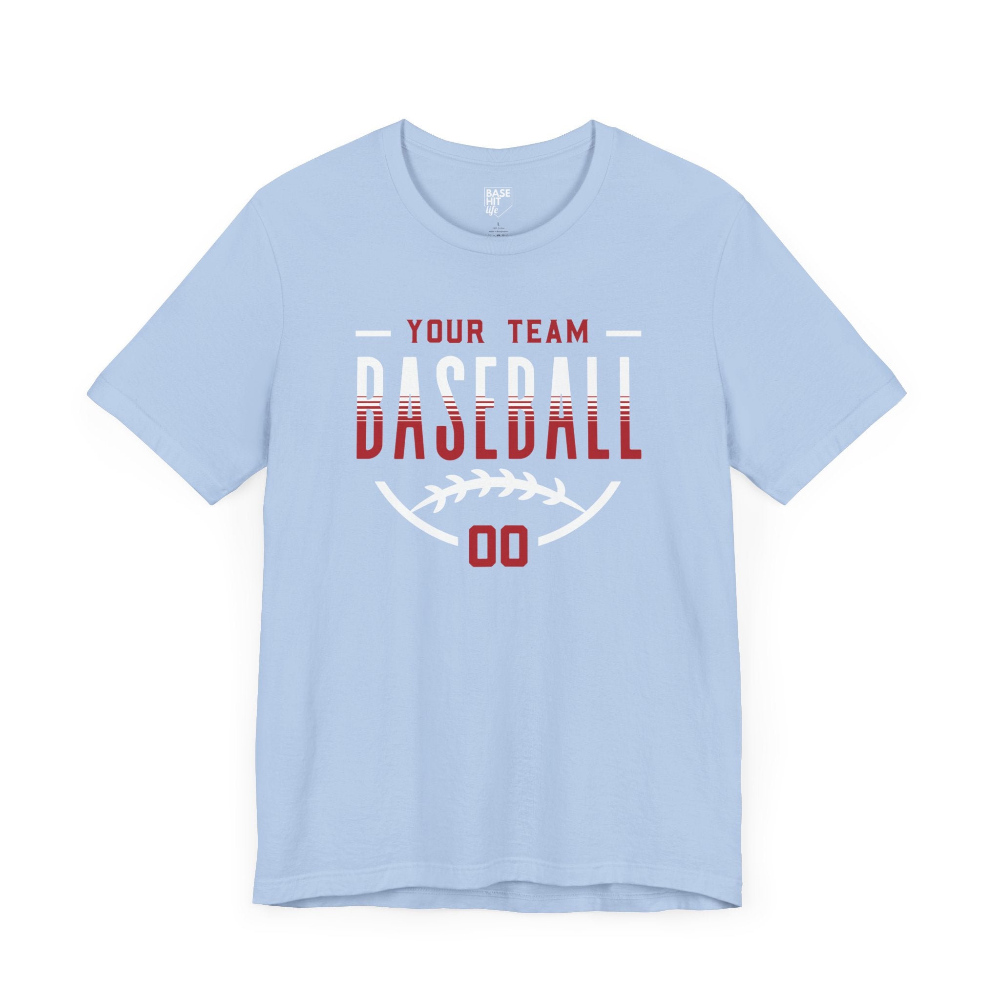 Custom Baseball Team Name & Number T-Shirt