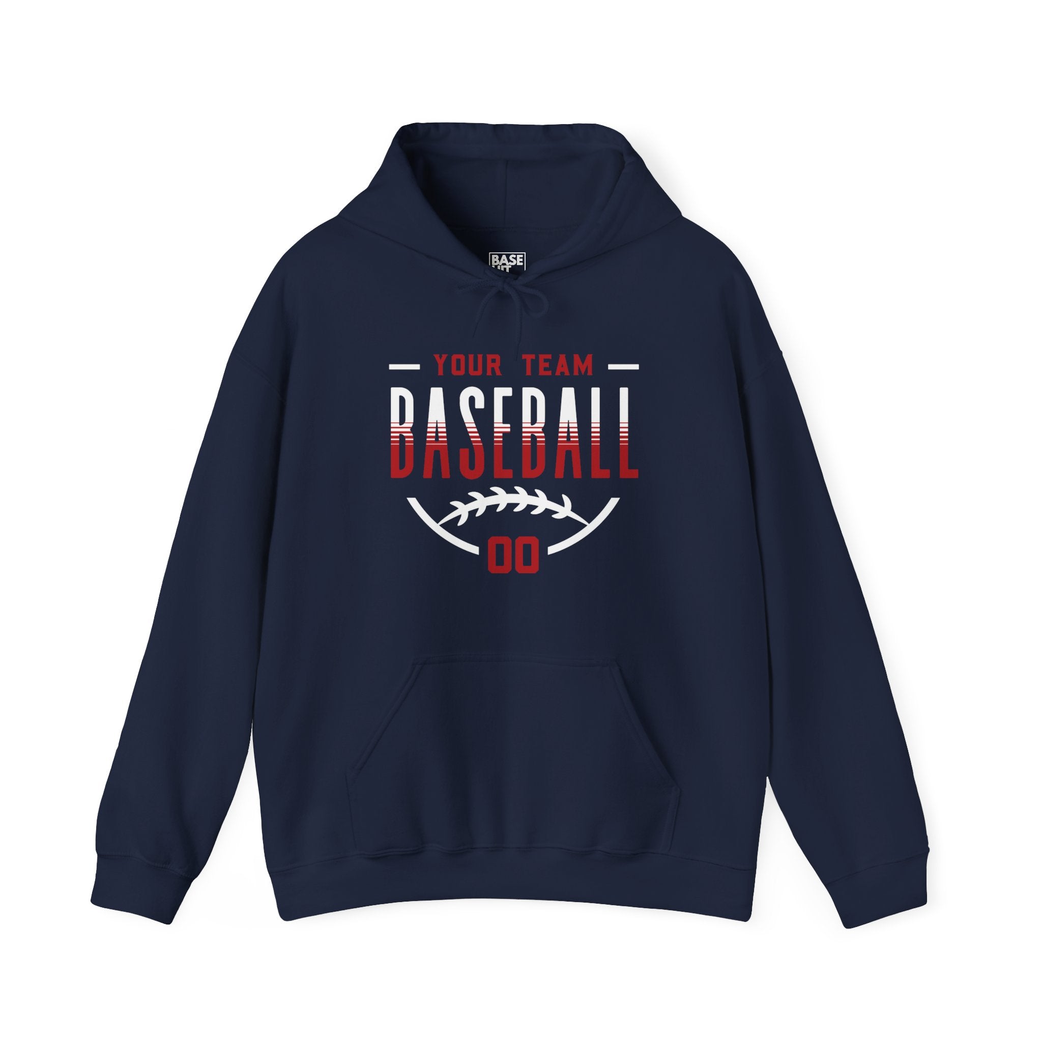 Custom Baseball Team, Name & Number Hoodie