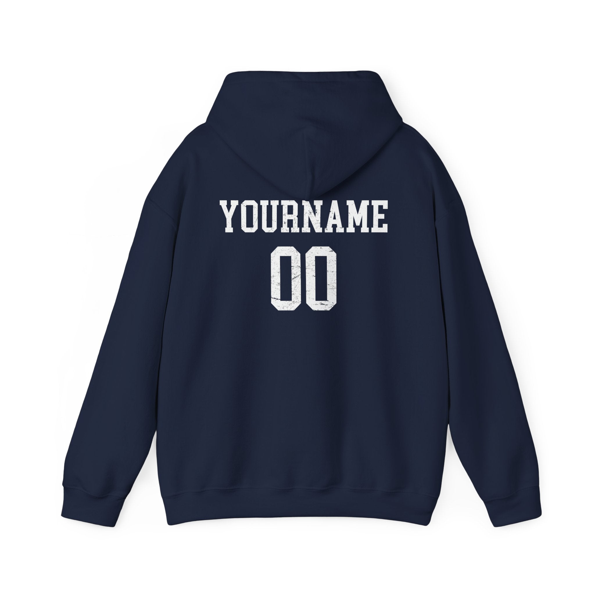 Custom Baseball Heart Player Name & Number Hoodie