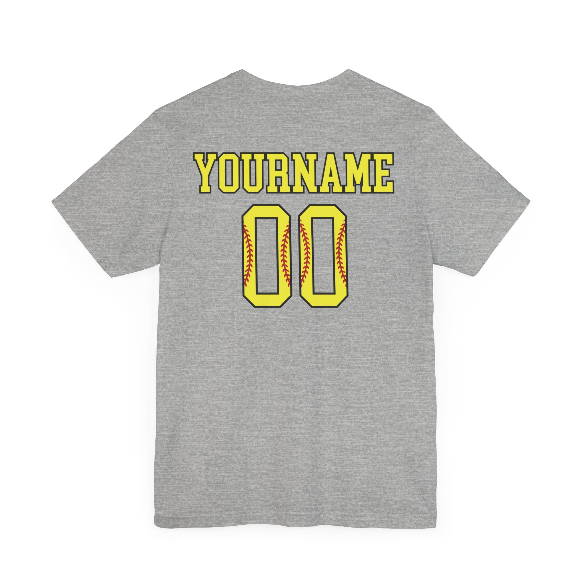 Custom Softball Player Name & Number T-Shirt