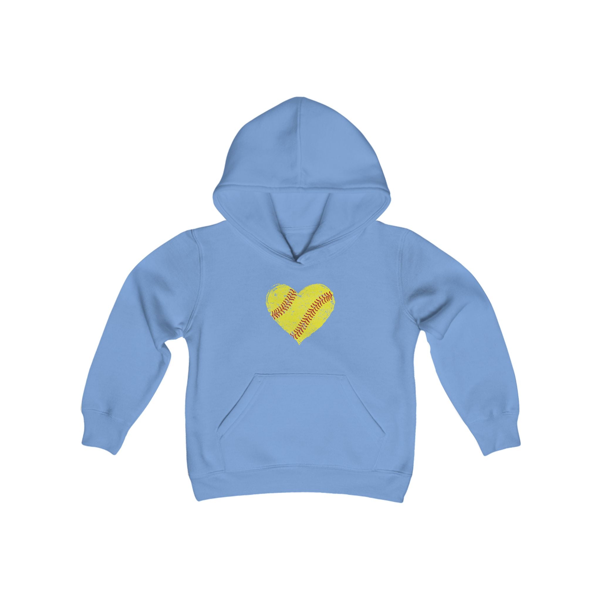 Youth Softball Heart Hoodie