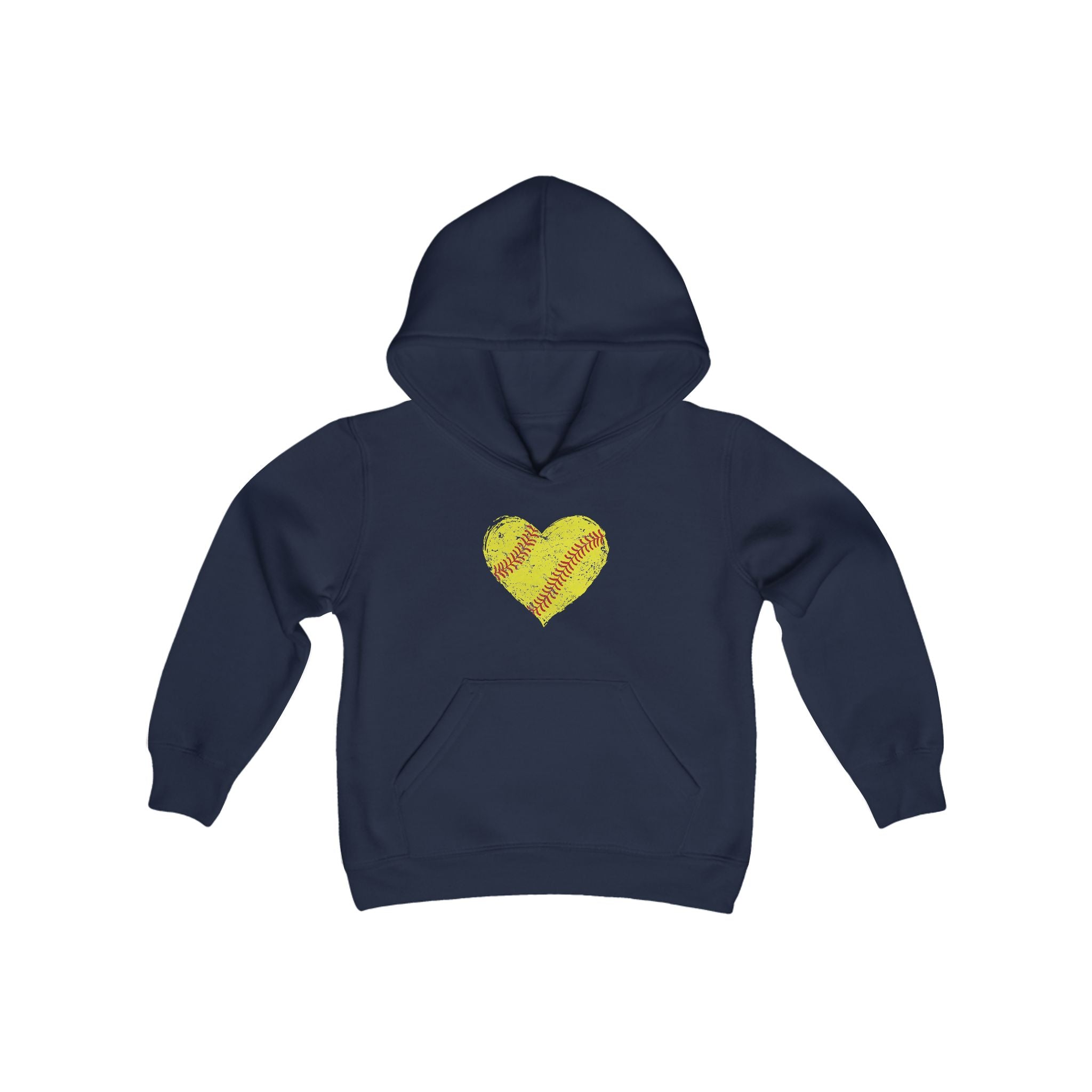 Youth Softball Heart Hoodie