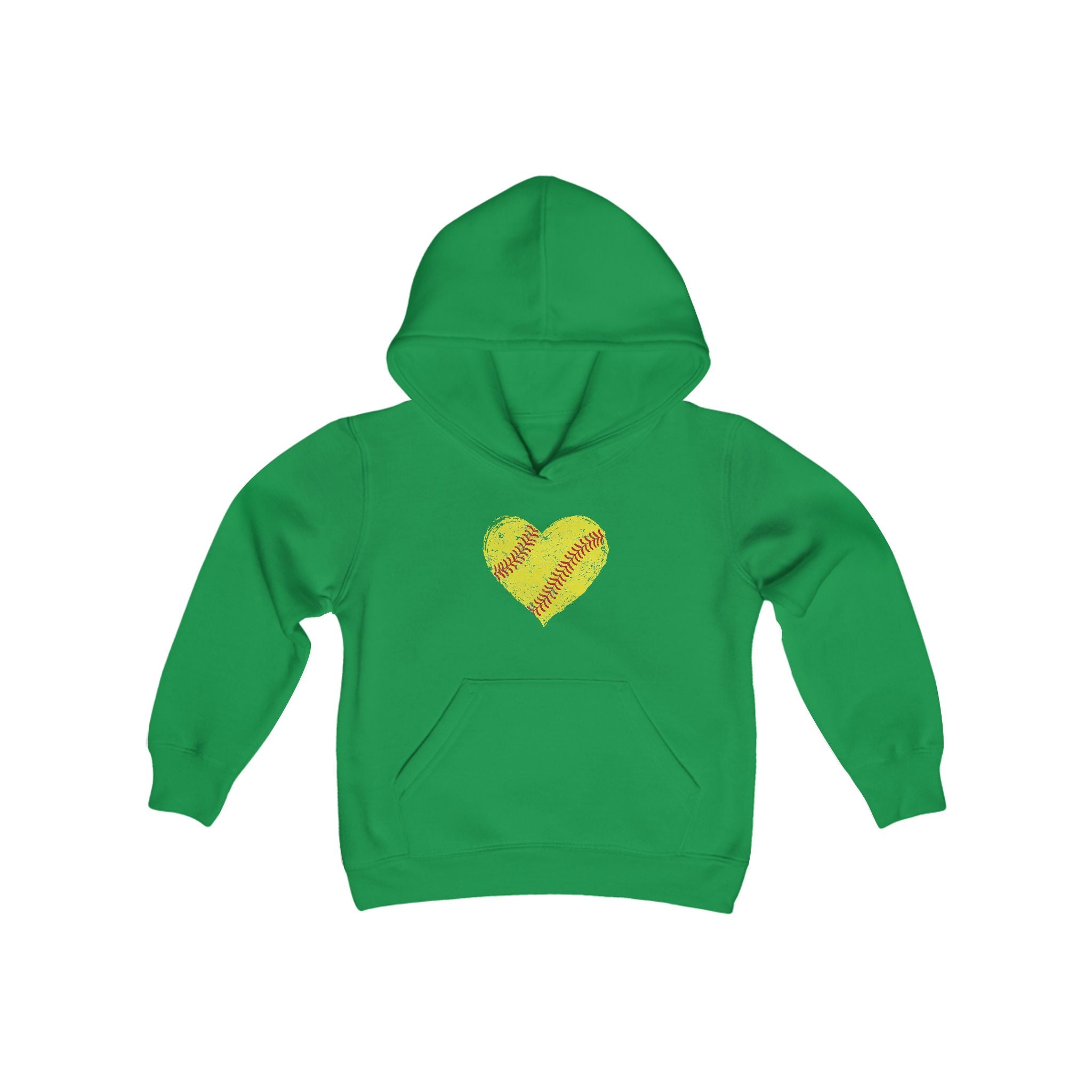 Youth Softball Heart Hoodie