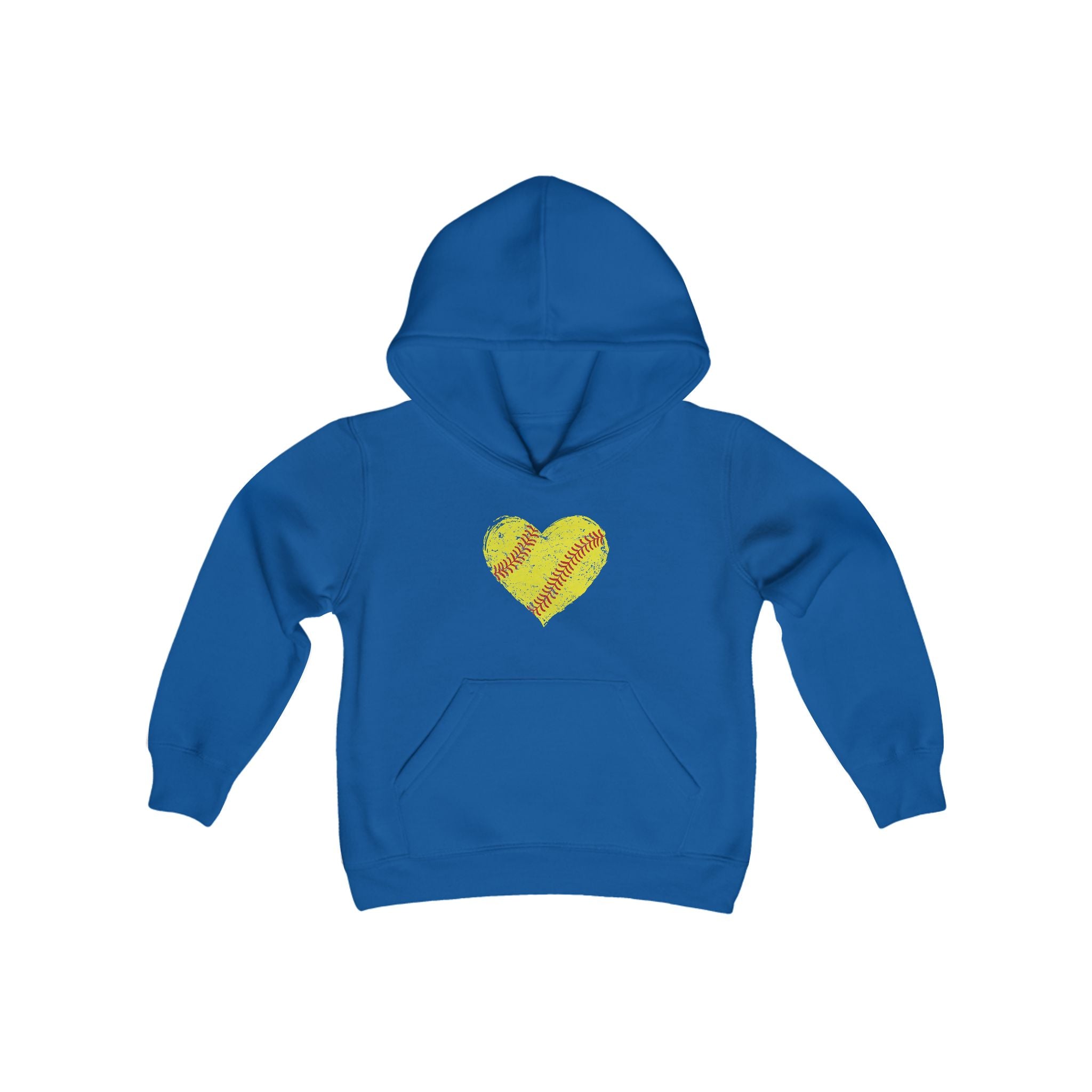 Youth Softball Heart Hoodie