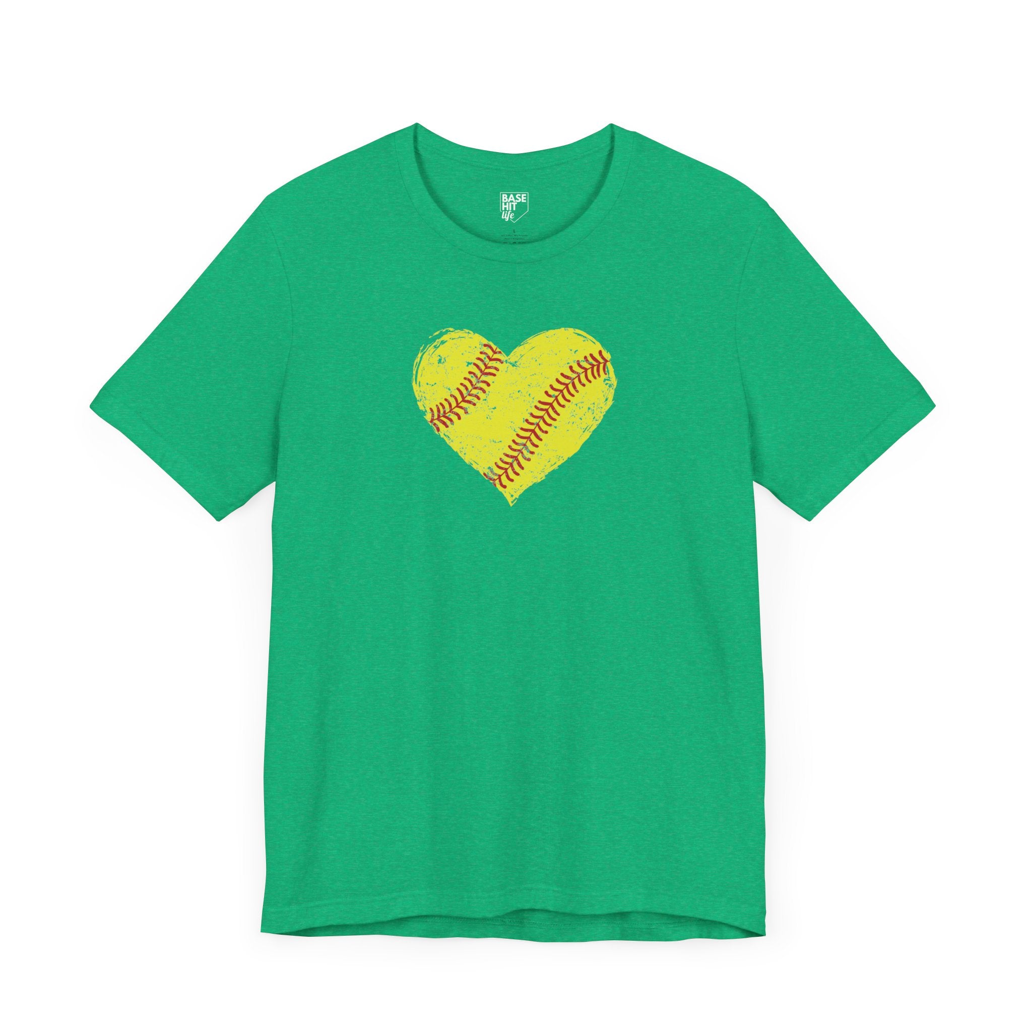 Softball Heart Short Sleeve Tee