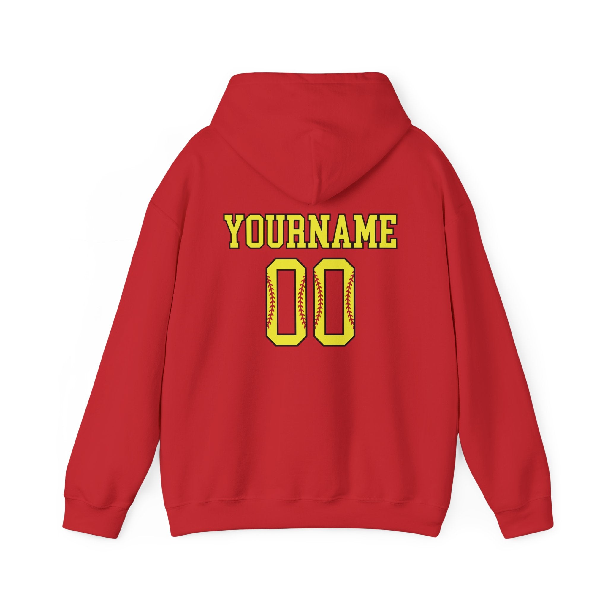 Custom Softball Team, Name & Number Hoodie