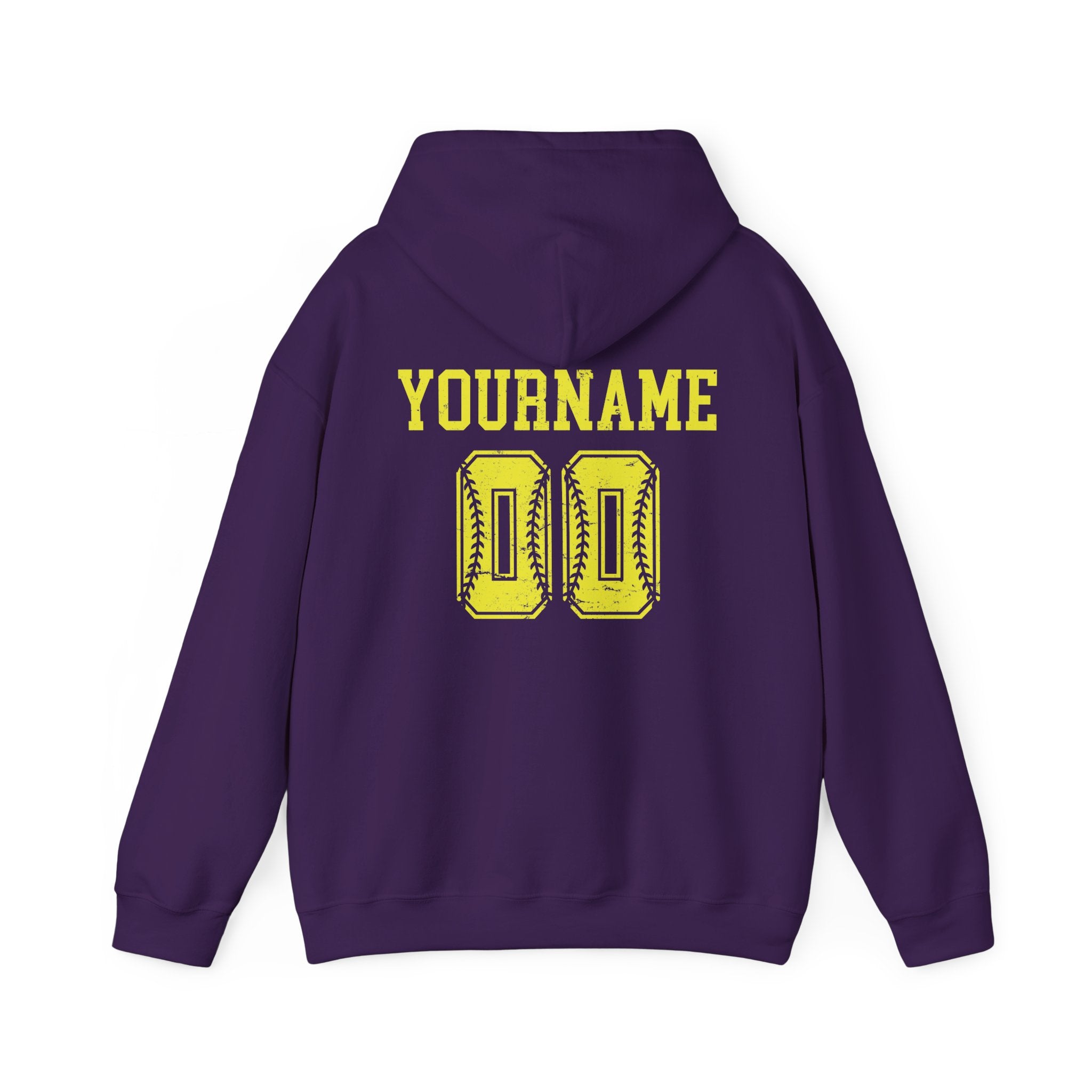 Custom Softball Team, Name & Number Hoodie