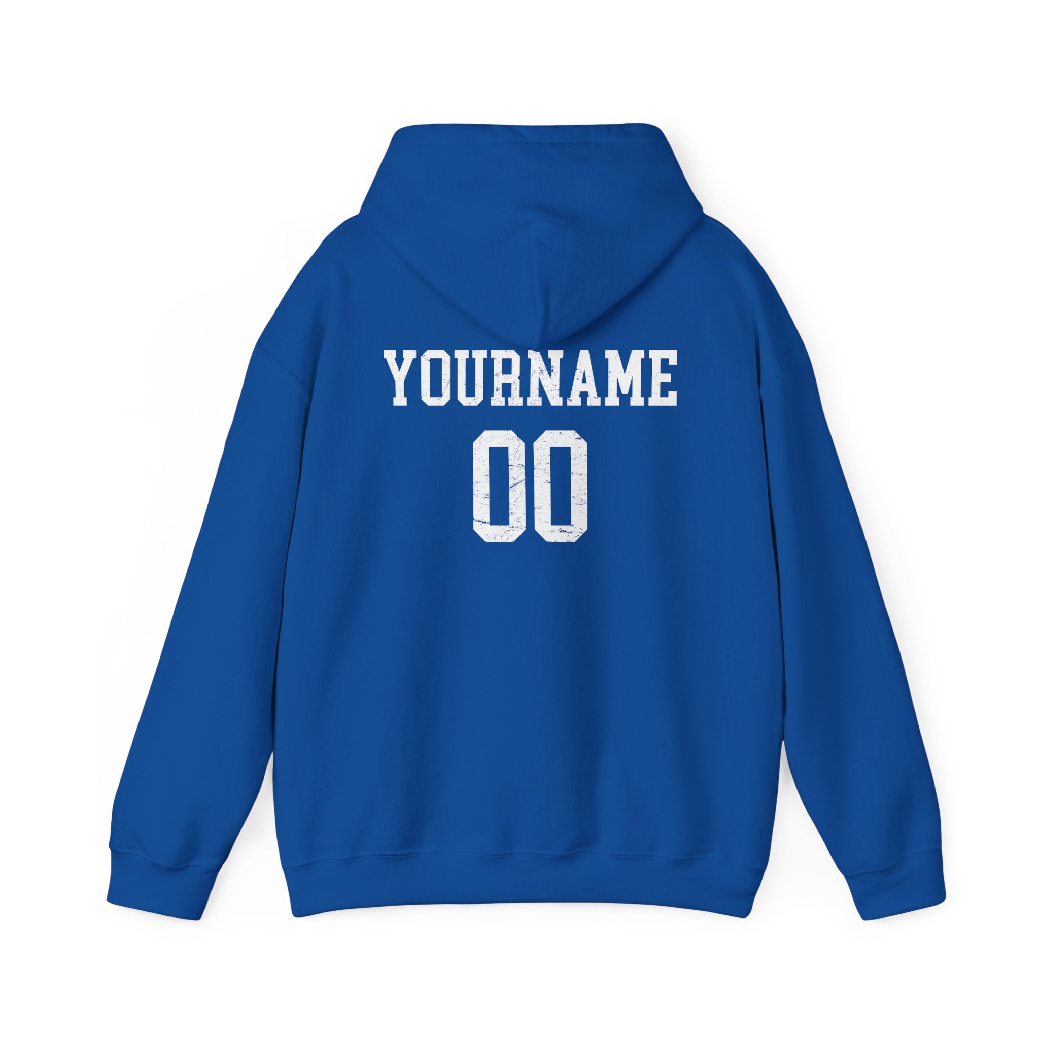Custom Baseball Heart Player Name & Number Hoodie