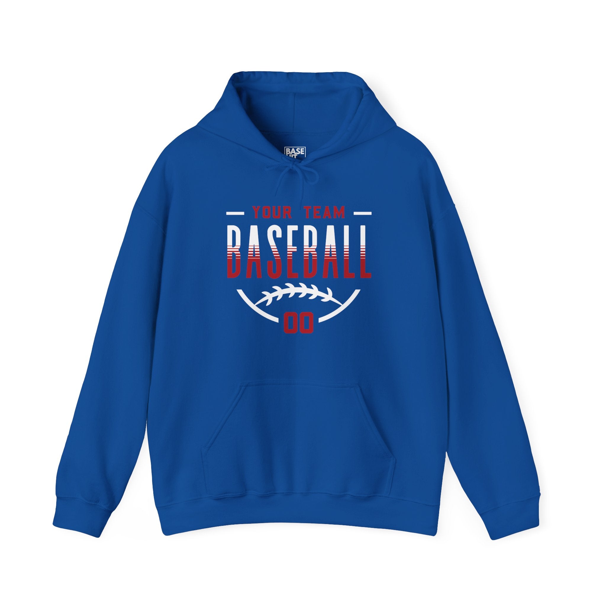 Custom Baseball Team, Name & Number Hoodie