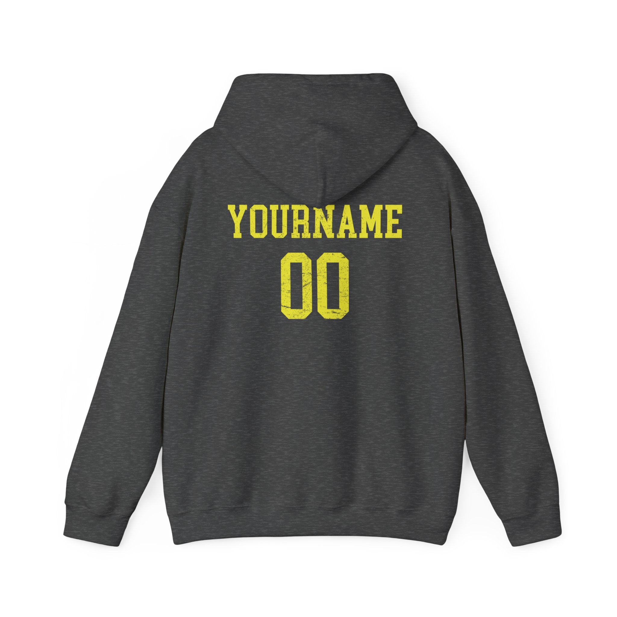 Custom Softball Heart Player Name & Number Hoodie