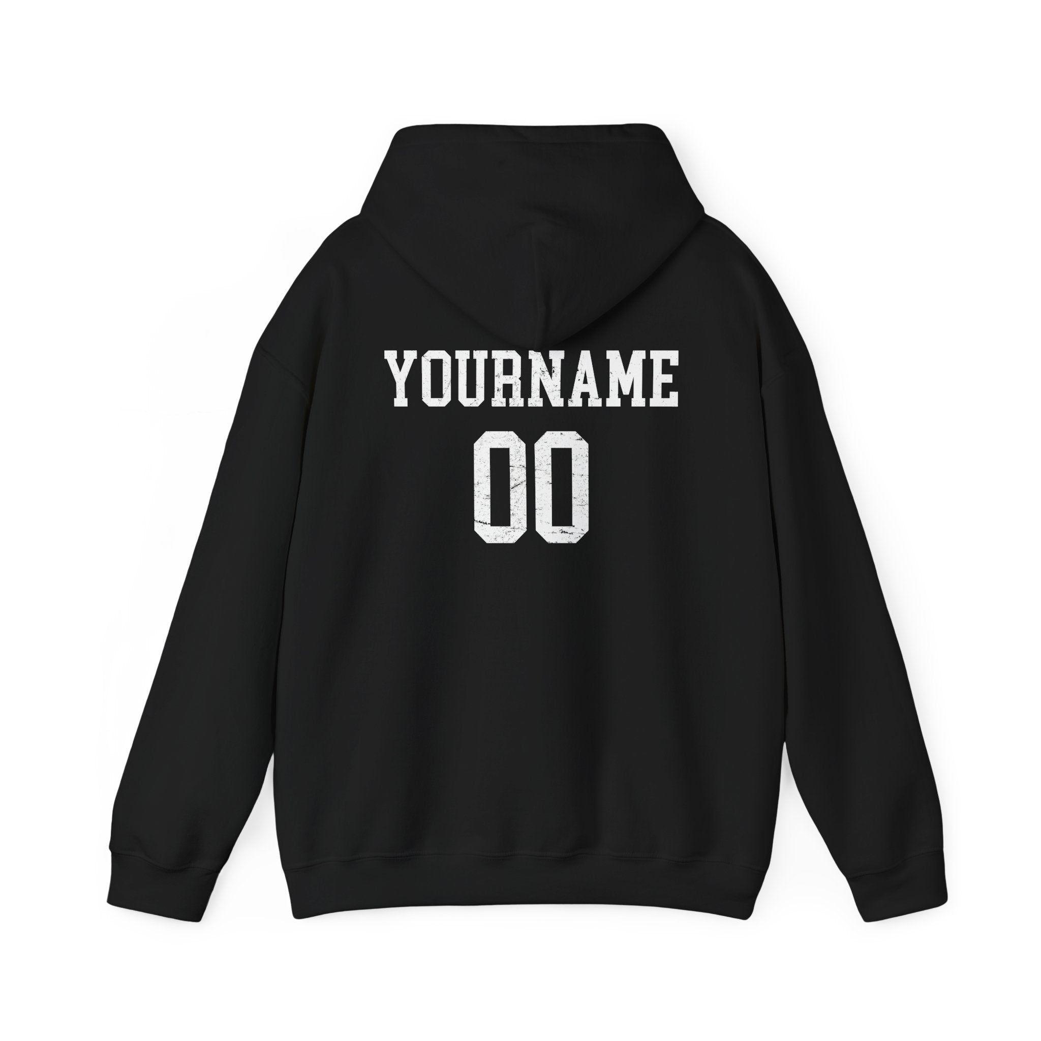 Custom Baseball Heart Player Name & Number Hoodie