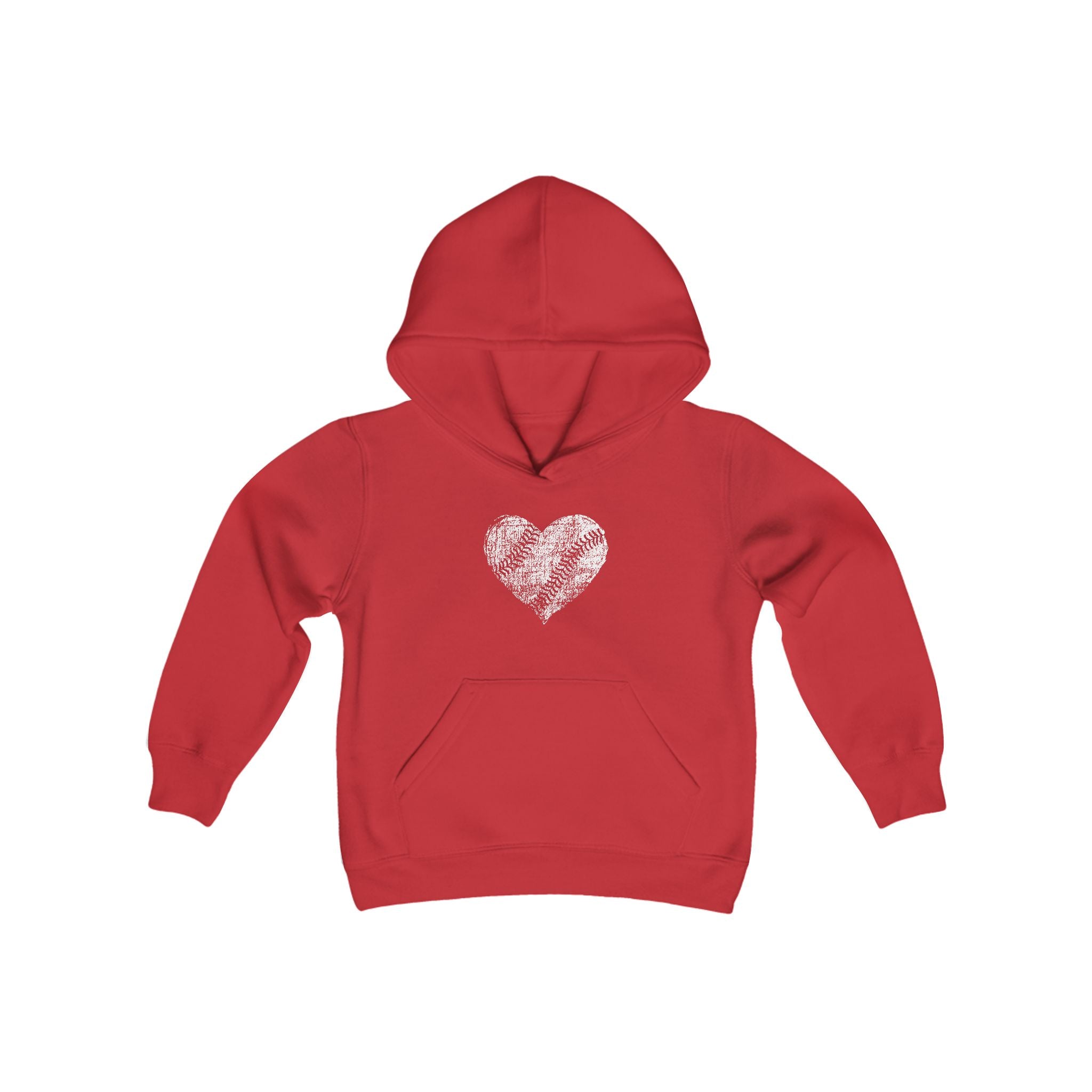 Youth Baseball Heart Hoodie