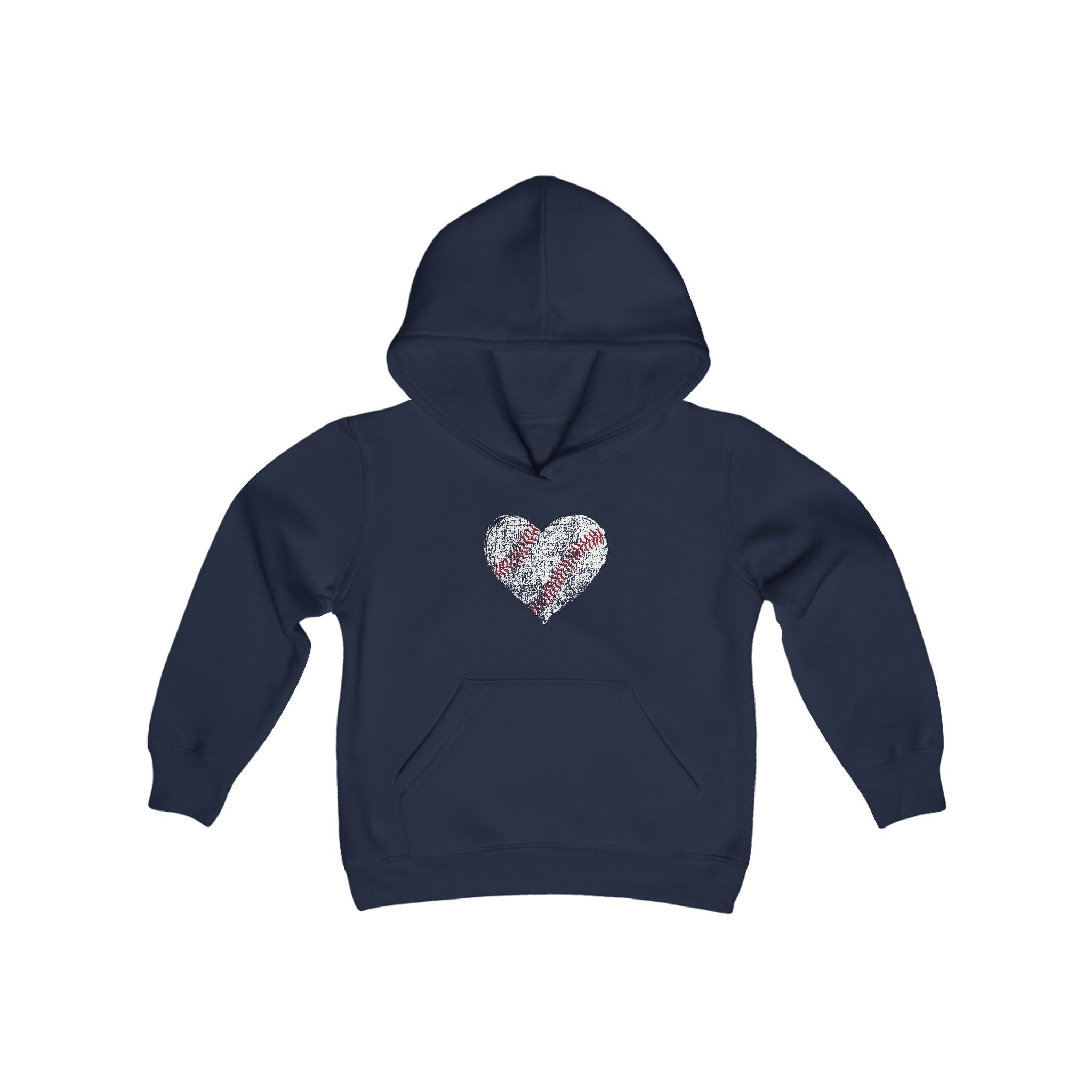 Youth Baseball Heart Hoodie